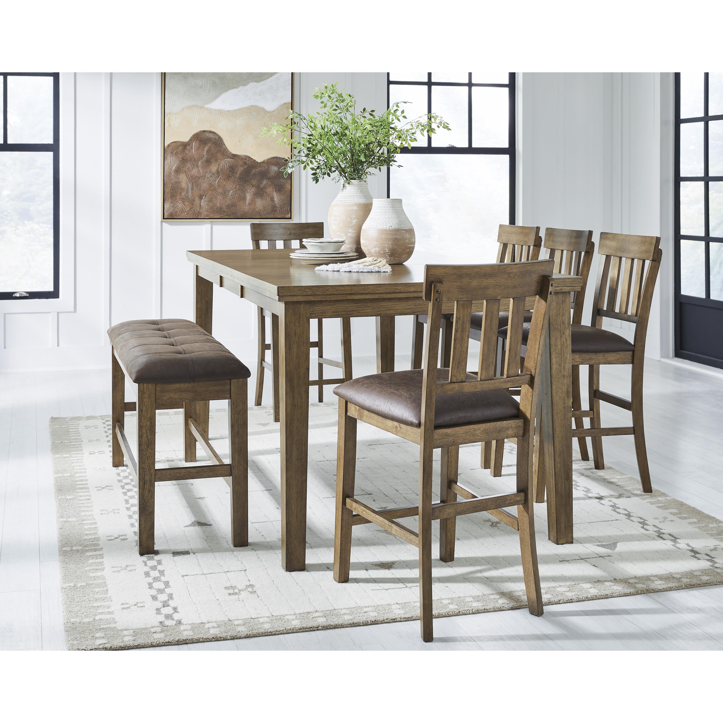 Signature Design by Ashley Urbinforte PCD592-32 Dining Room Counter Butterfly Extension Table IMAGE 7