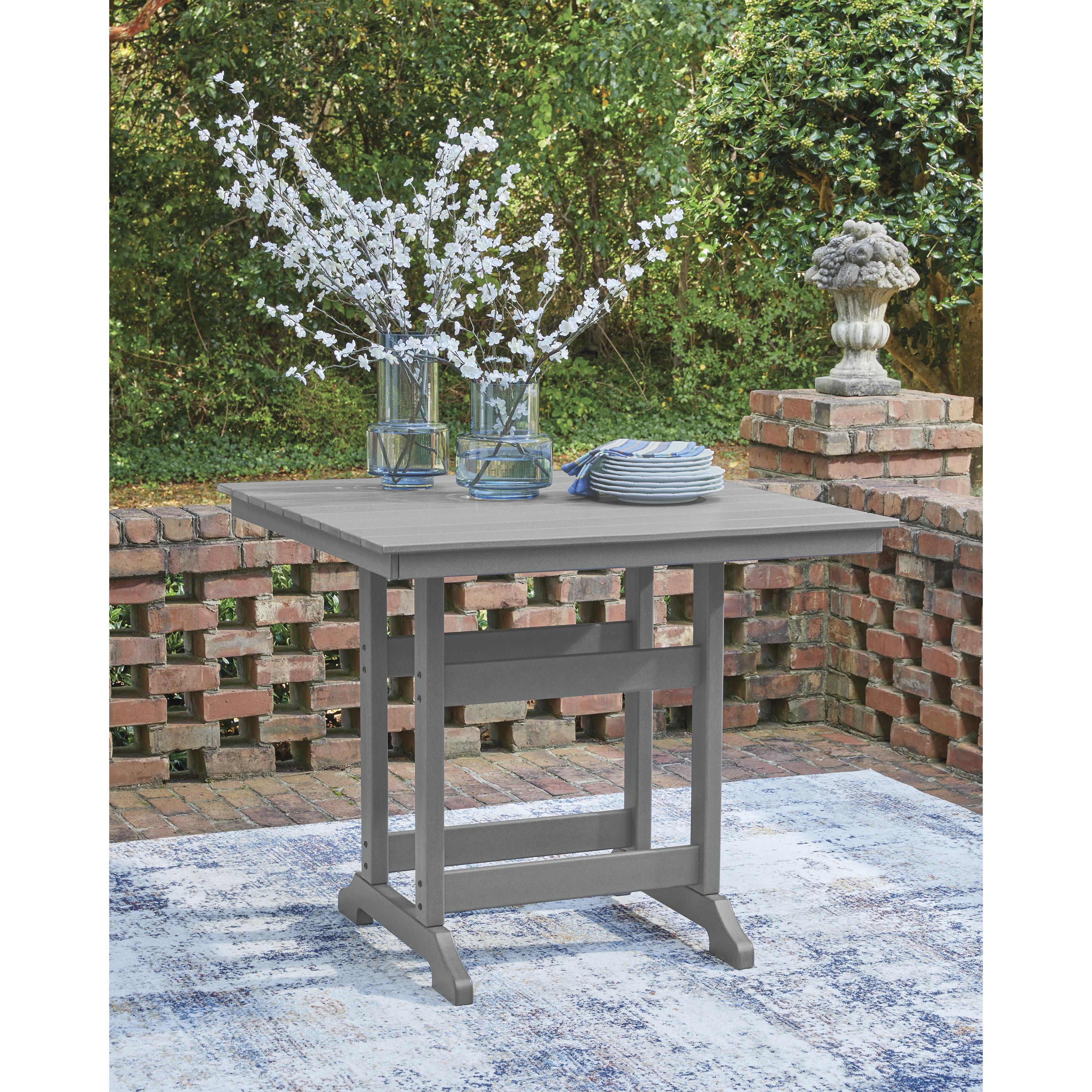 Signature Design by Ashley Sanctuary Beach PCP227-632 Square Counter Table with Umbrella Option IMAGE 4