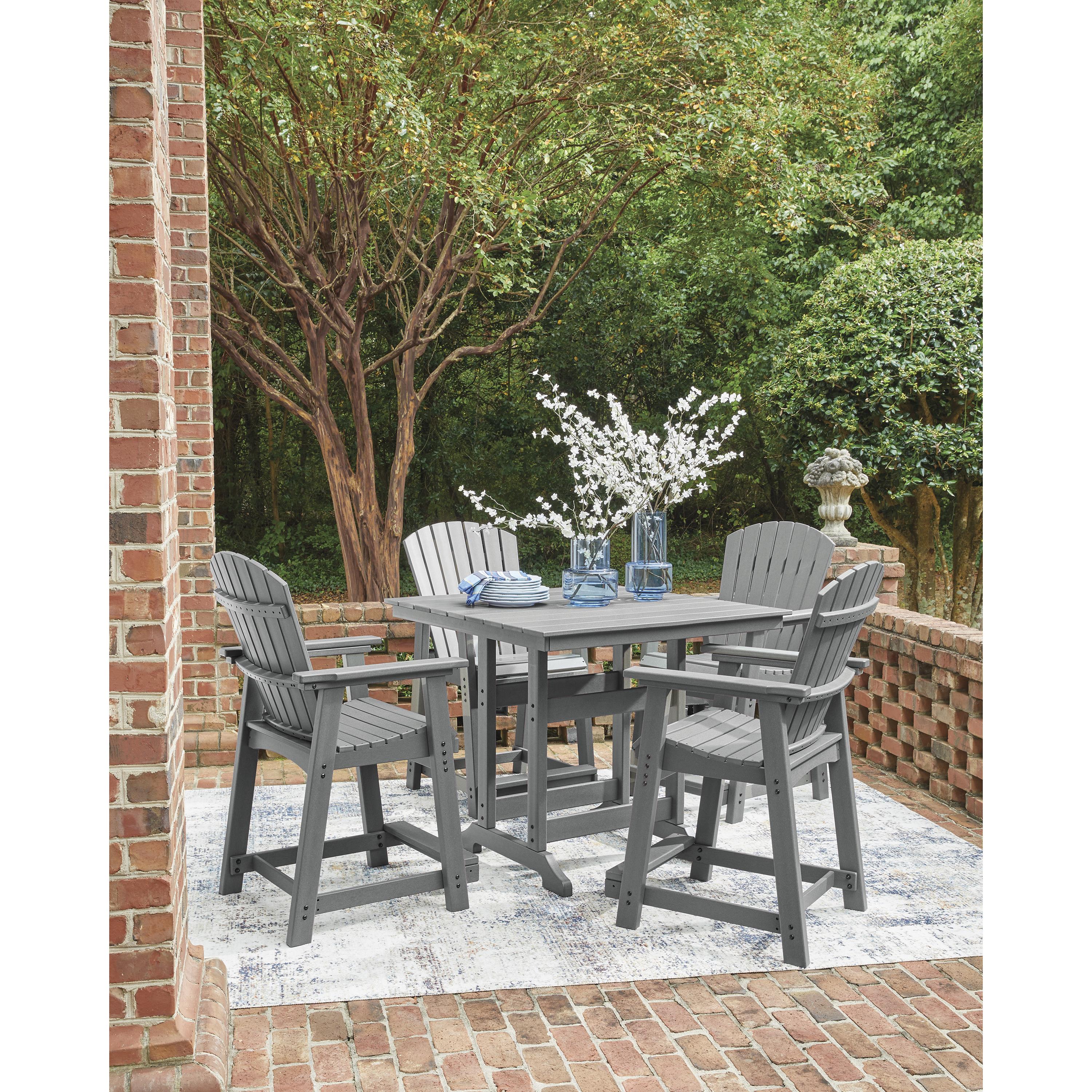 Signature Design by Ashley Sanctuary Beach PCP227-632 Square Counter Table with Umbrella Option IMAGE 6