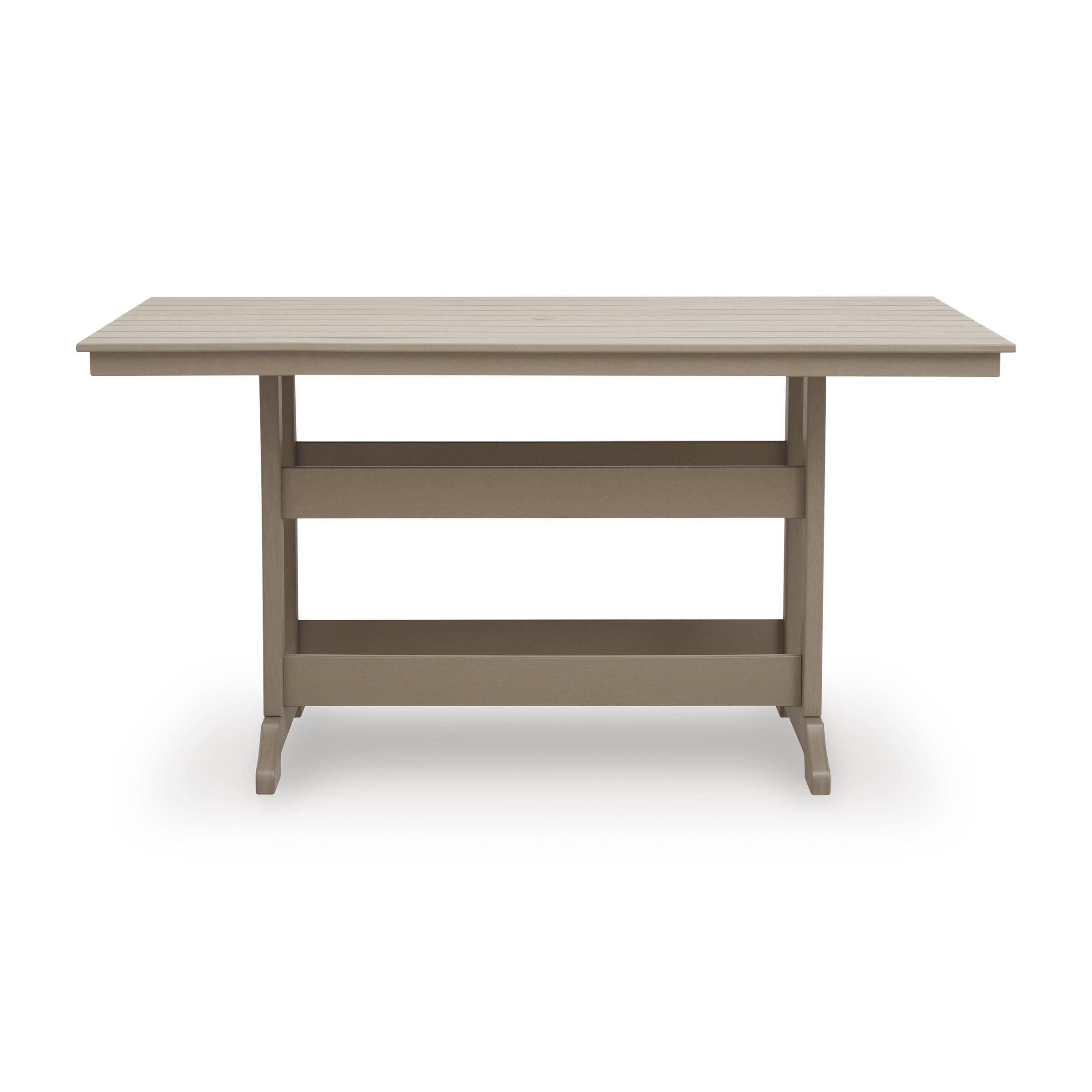 Signature Design by Ashley Seacliff Beach PCP228-642 Rectangular Counter Table with Umbrella Option IMAGE 2