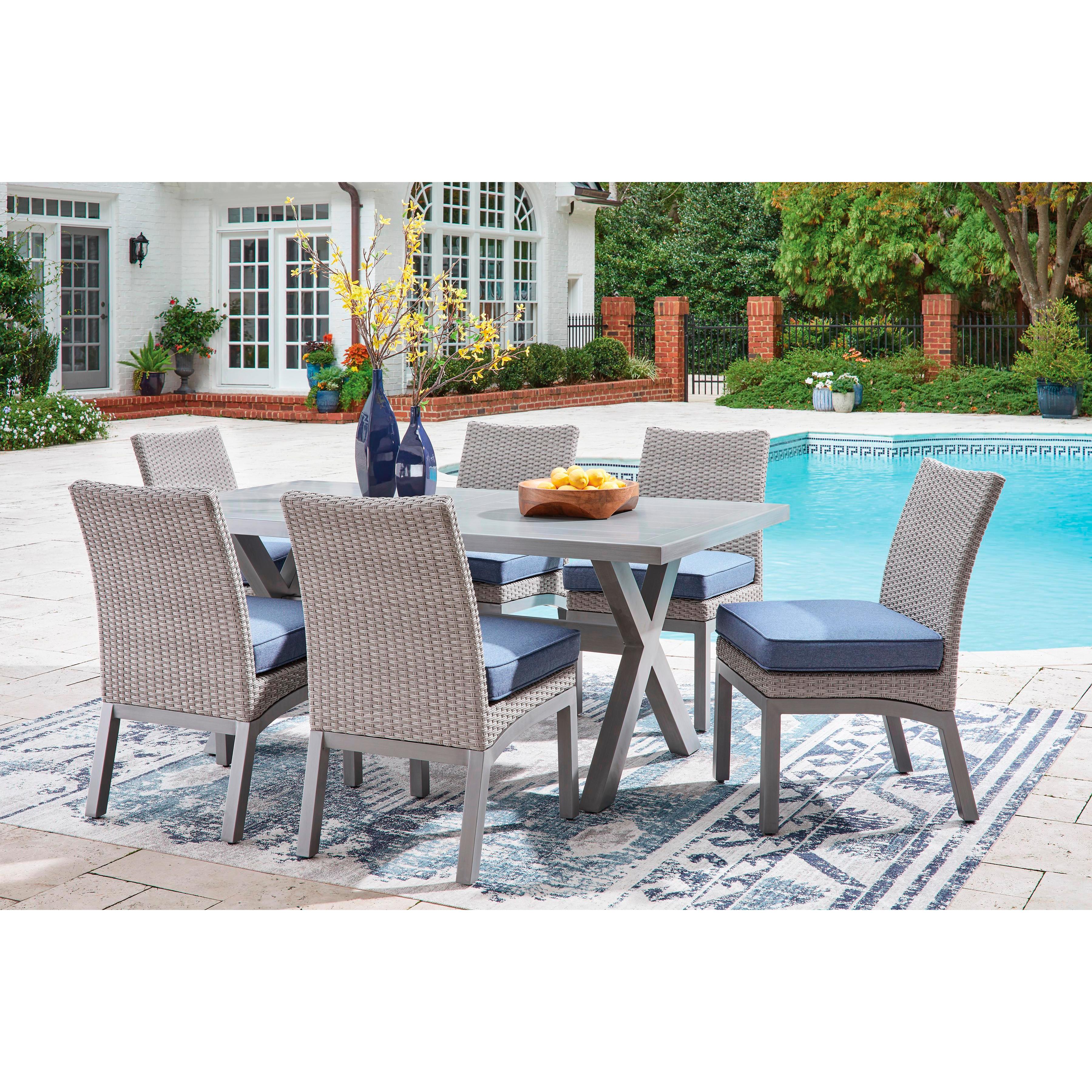 Signature Design by Ashley Half Moon Beach PCP418-625 Rectangular Dining Table with Umbrella Option IMAGE 8