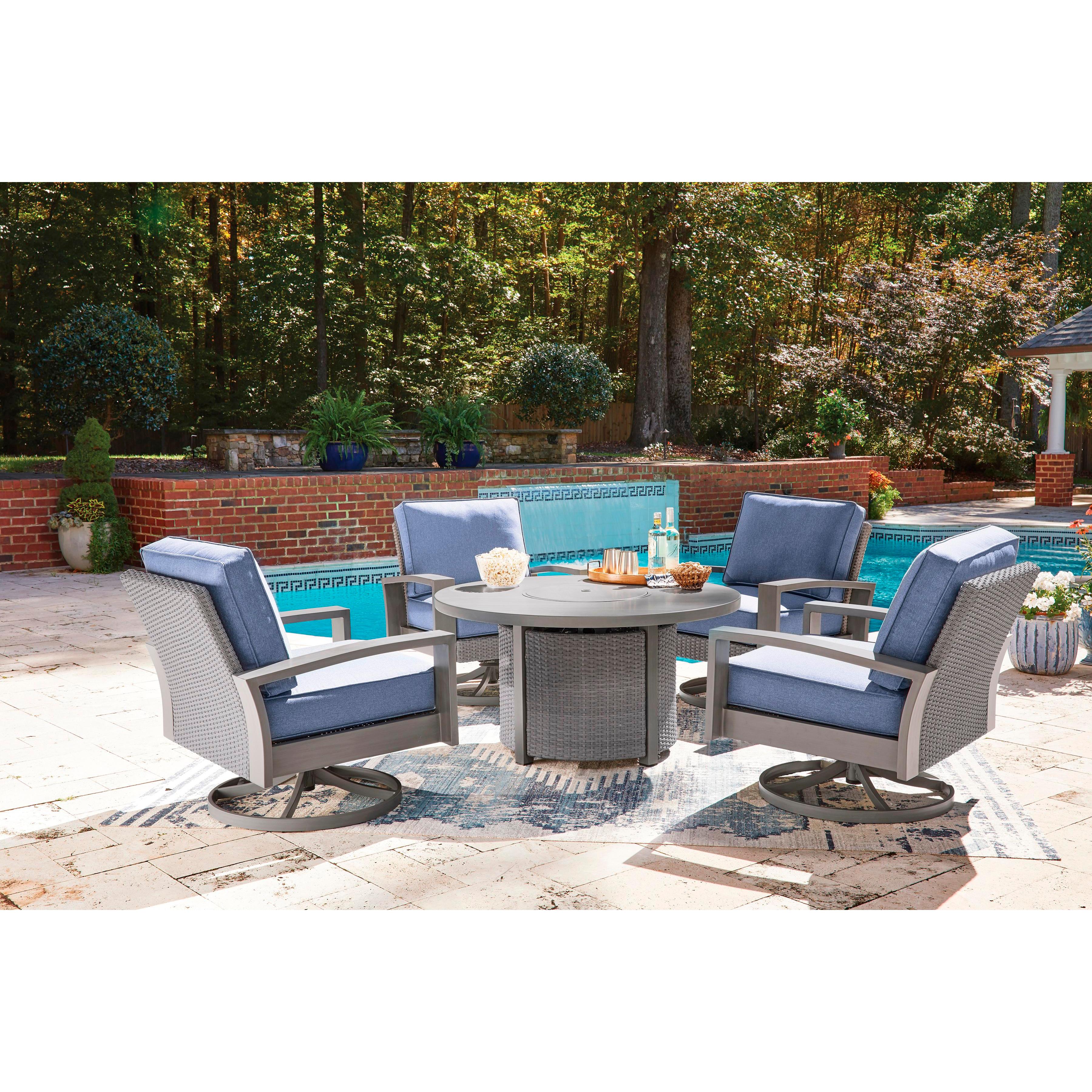 Signature Design by Ashley Half Moon Beach PCP418-776 Round Fire Pit Table IMAGE 9