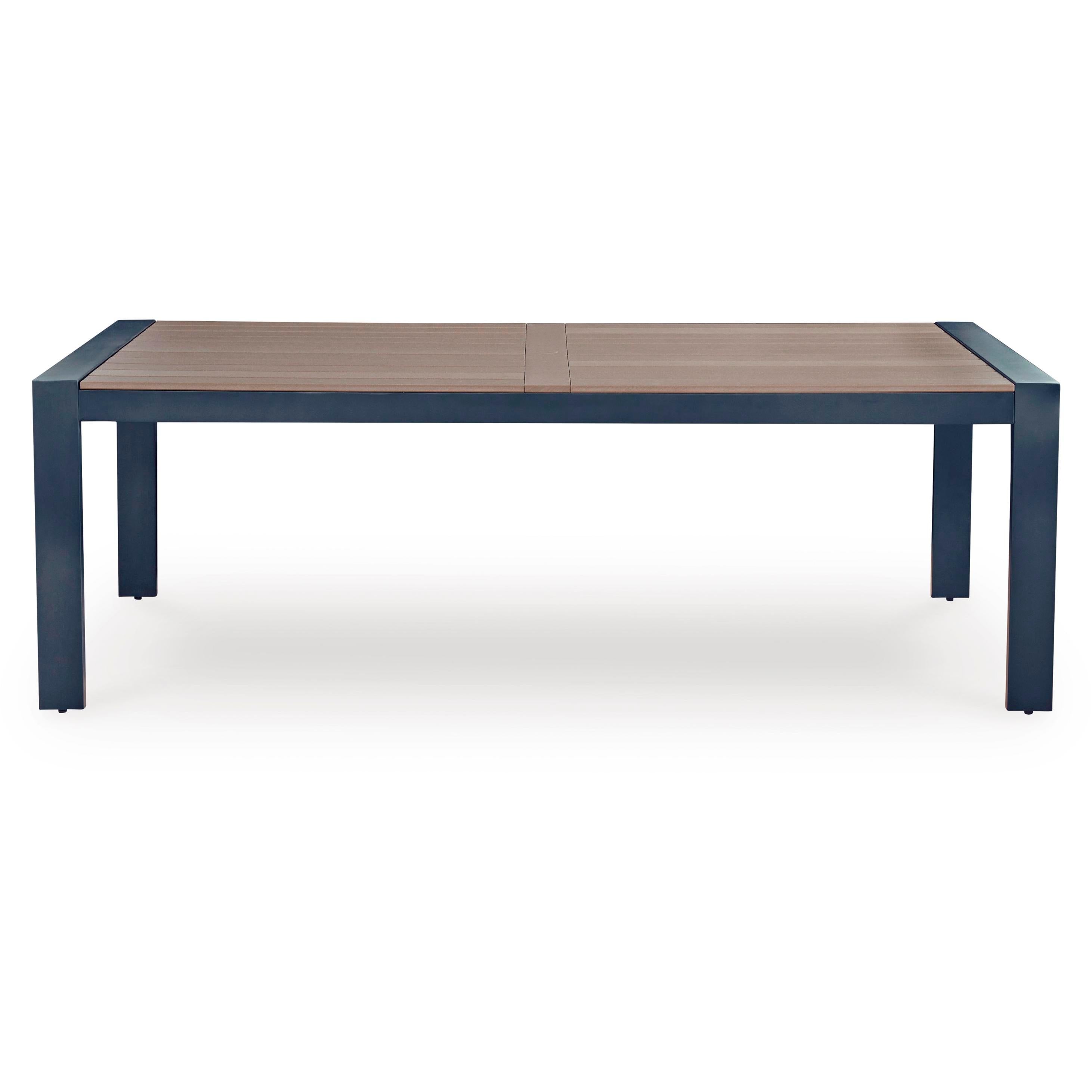 Signature Design by Ashley East Beach PCP587-625 Rectangular Dining Table with Umbrella Option IMAGE 2