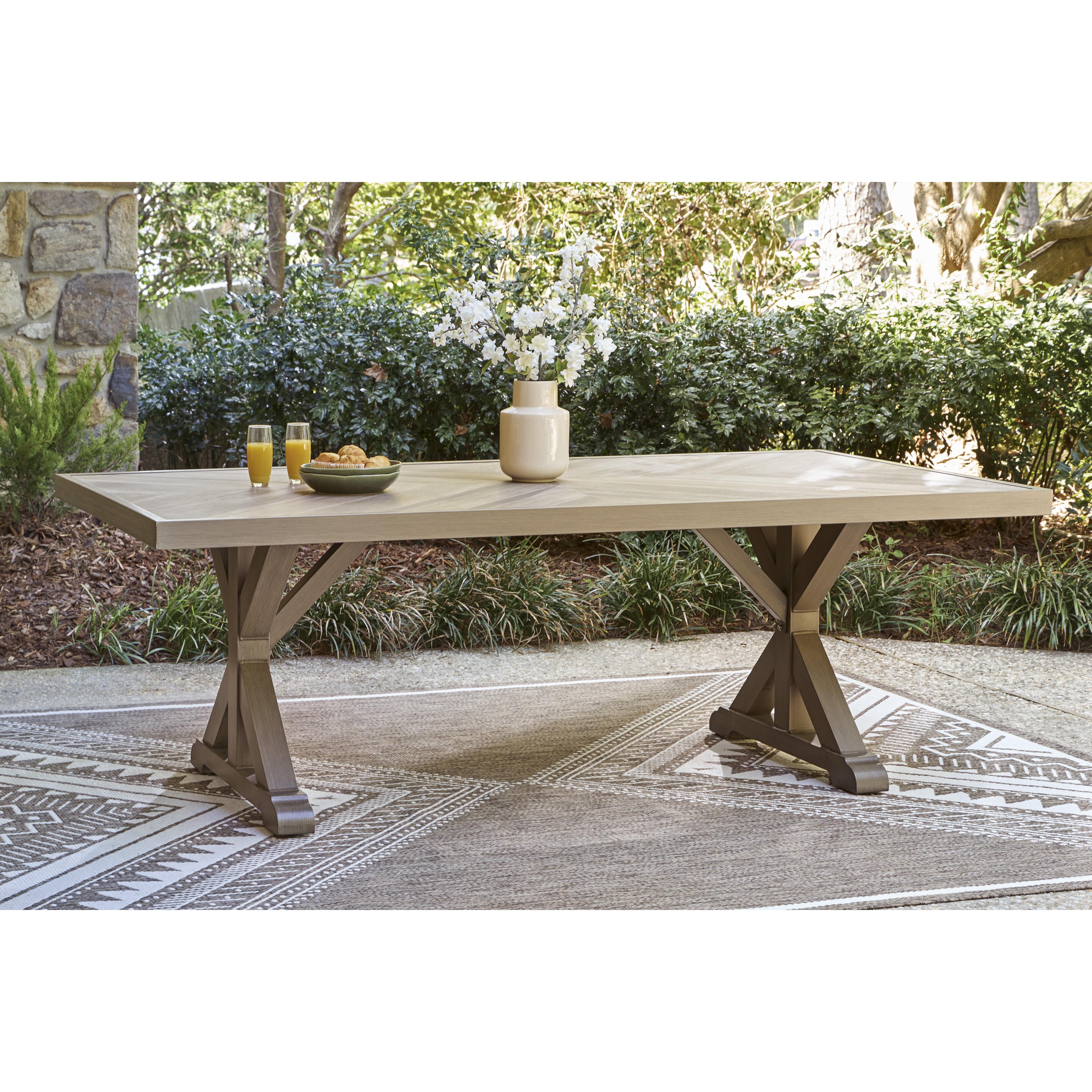 Signature Design by Ashley Laguna Heights PCP790-625 Rectangular Dining Table with Umbrella Option IMAGE 4