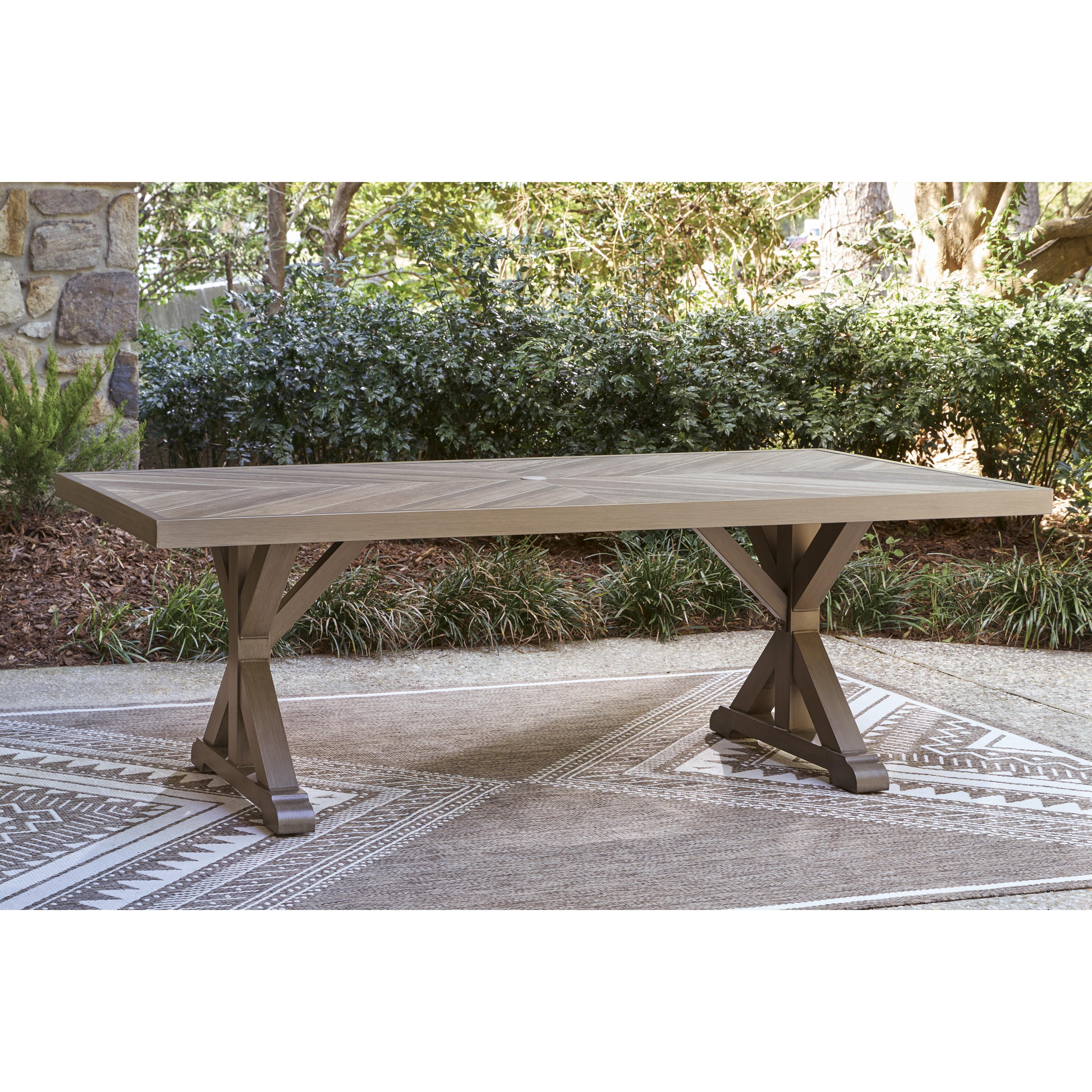 Signature Design by Ashley Laguna Heights PCP790-625 Rectangular Dining Table with Umbrella Option IMAGE 5