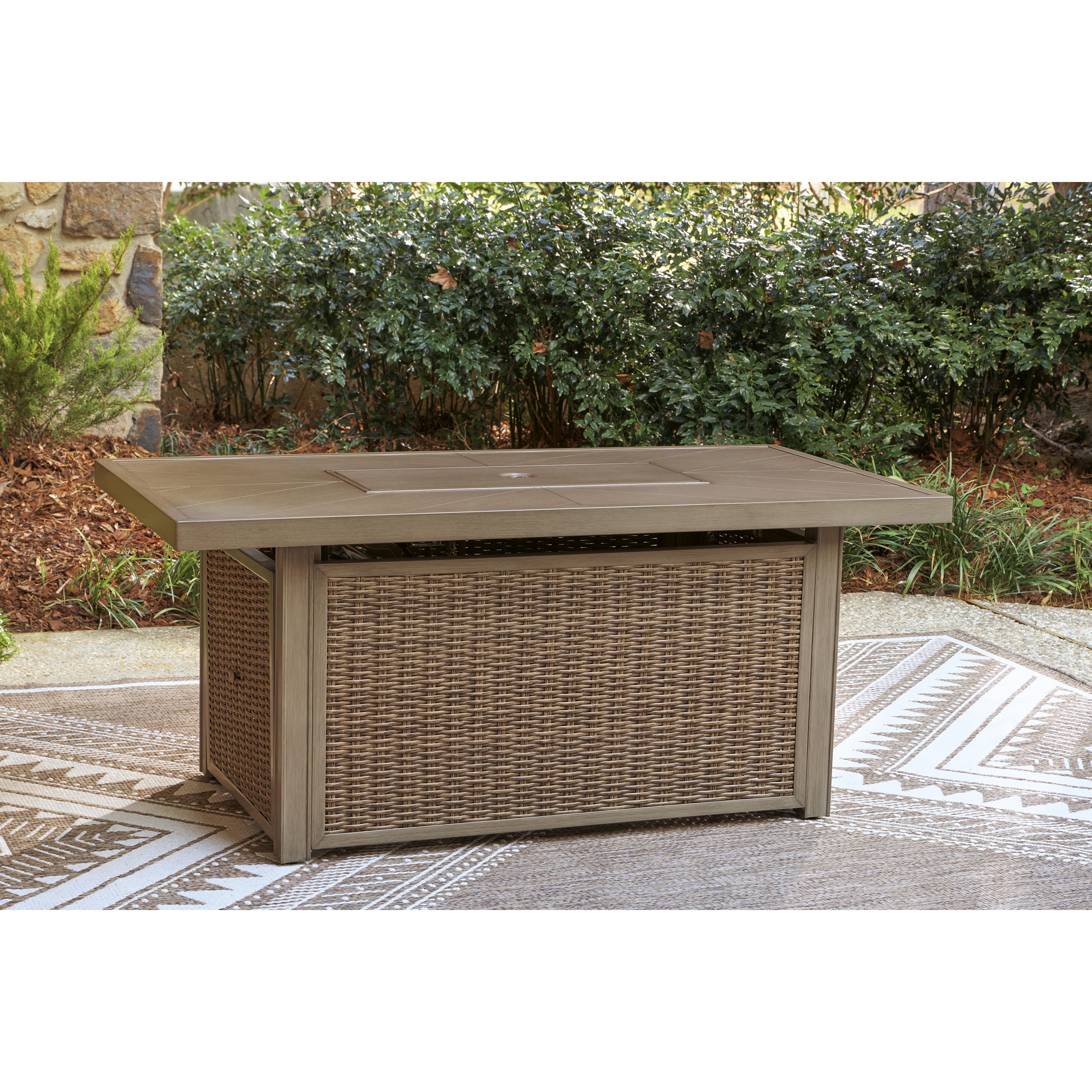 Signature Design by Ashley Laguna Heights PCP790-773 Rectangular Fire Pit Table IMAGE 6