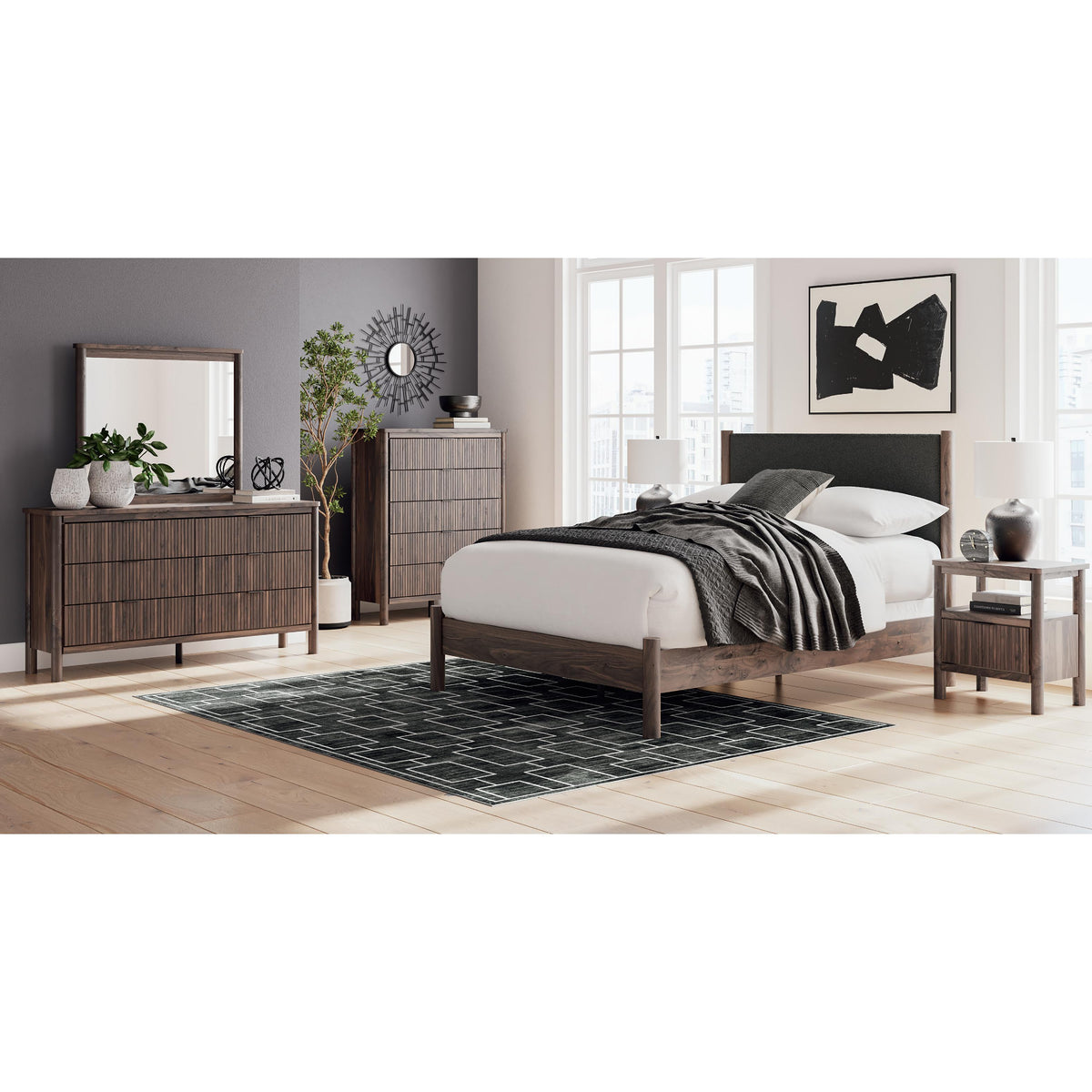 Signature Design by Ashley Pamytta PCB2614-57 Queen Upholstered Panel Headboard IMAGE 2