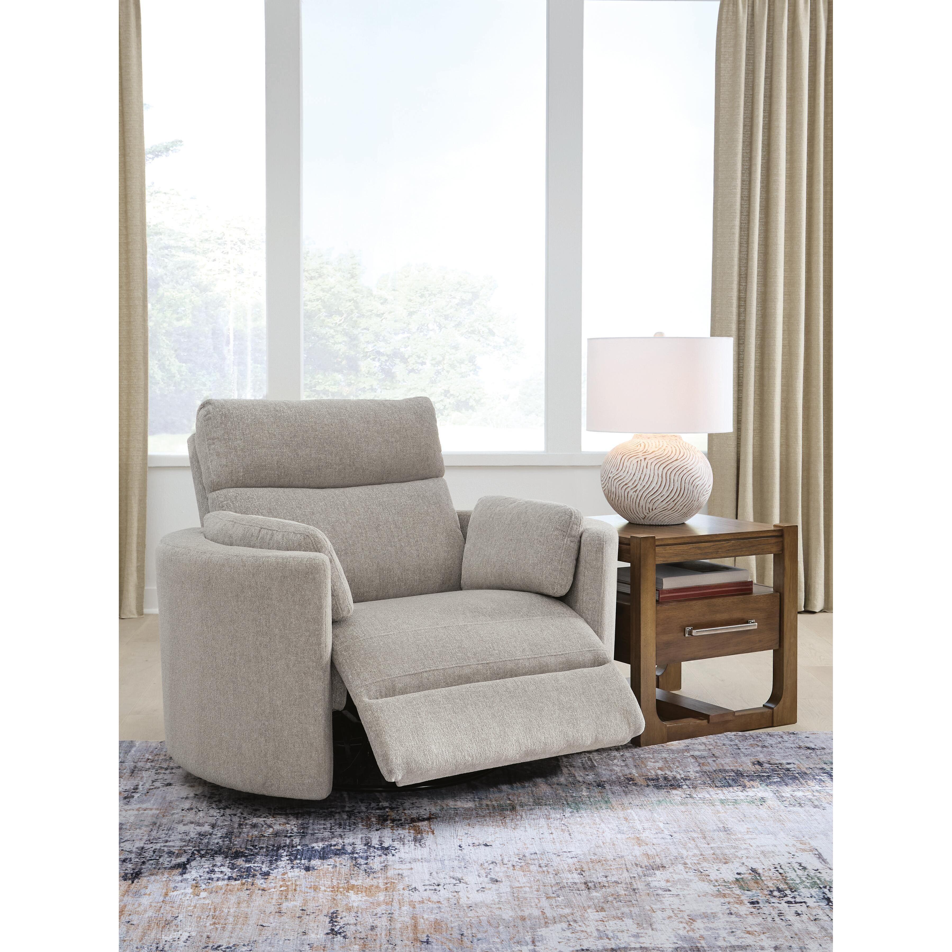 Benchcraft ModMax Luxe Power Swivel Glider Fabric Recliner 6860561P IMAGE 7