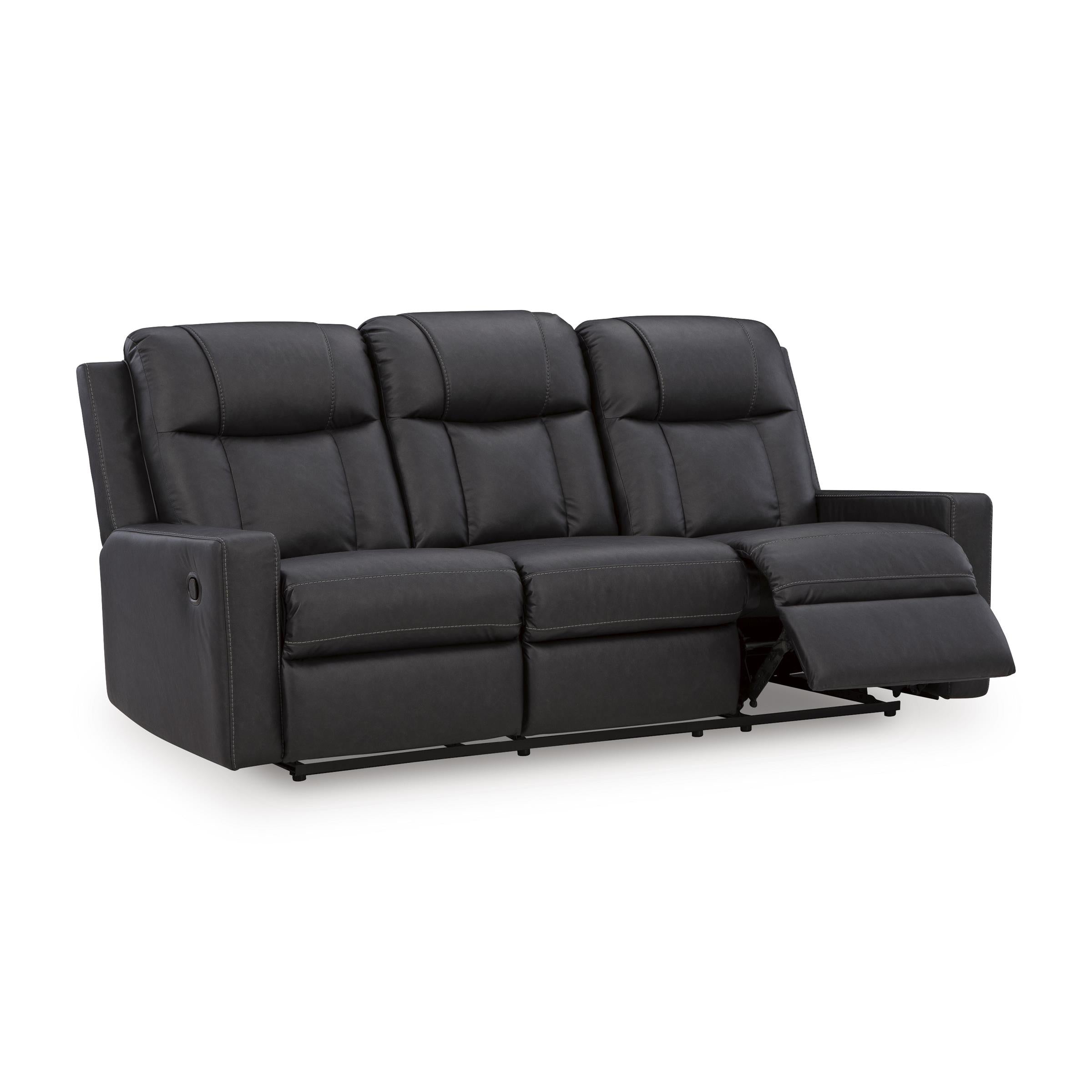 Benchcraft Mackmenville Reclining Leather Look Sofa 7471388 IMAGE 2
