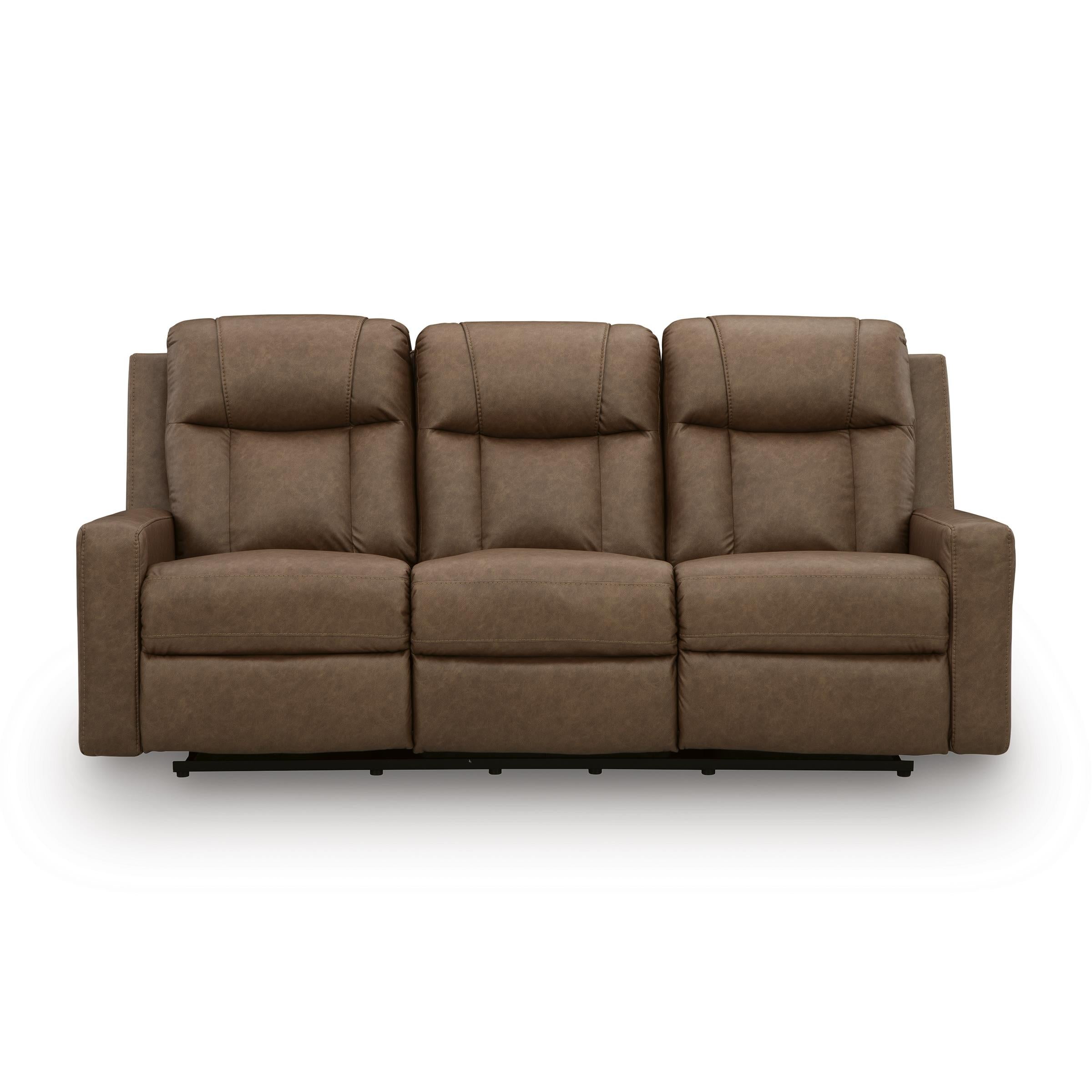 Benchcraft Mackmenville Reclining Leather Look Sofa 7471488 IMAGE 3