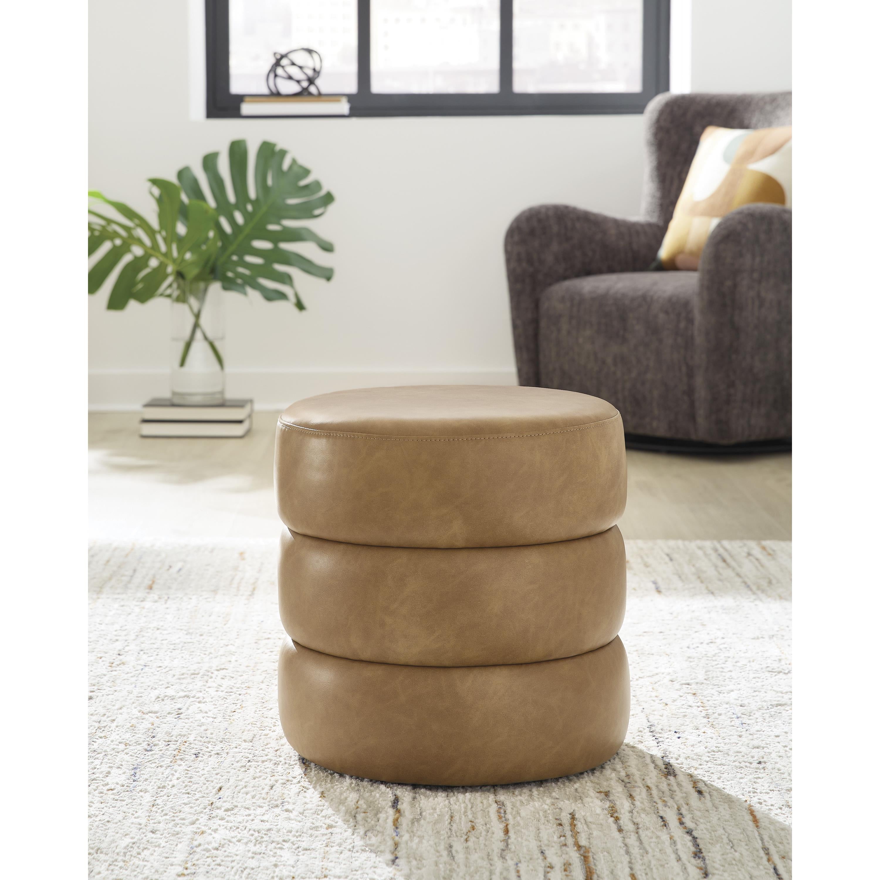 Signature Design by Ashley Ummi Leather Look Ottoman A3000791 IMAGE 2