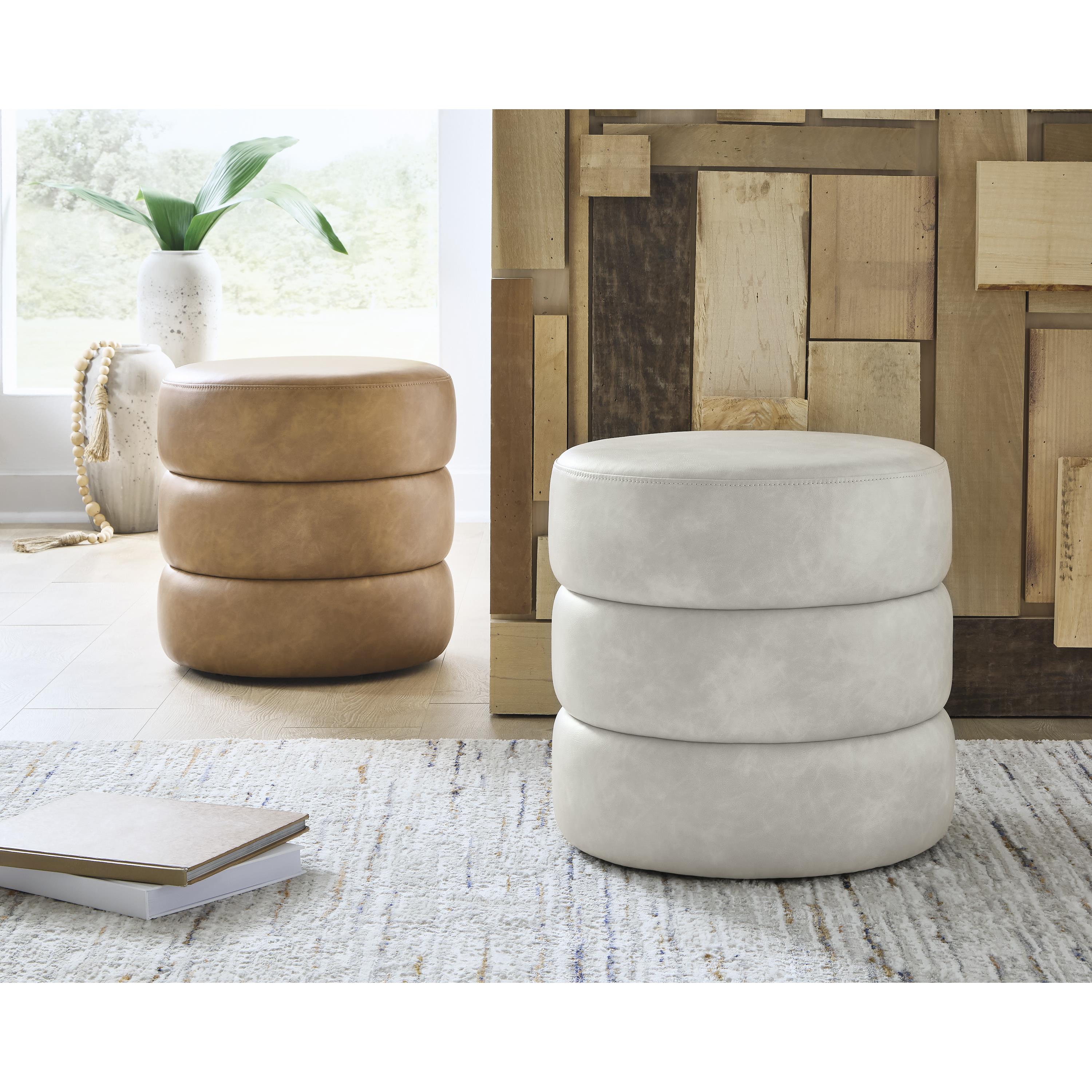 Signature Design by Ashley Ummi Leather Look Ottoman A3000791 IMAGE 3