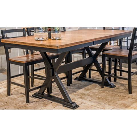 Signature Design by Ashley Wildenauer Counter Height Dining Table with Trestle Base D634-32 IMAGE 1