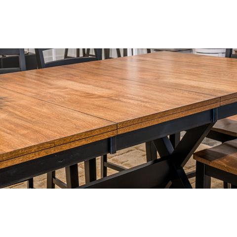 Signature Design by Ashley Wildenauer Counter Height Dining Table with Trestle Base D634-32 IMAGE 2