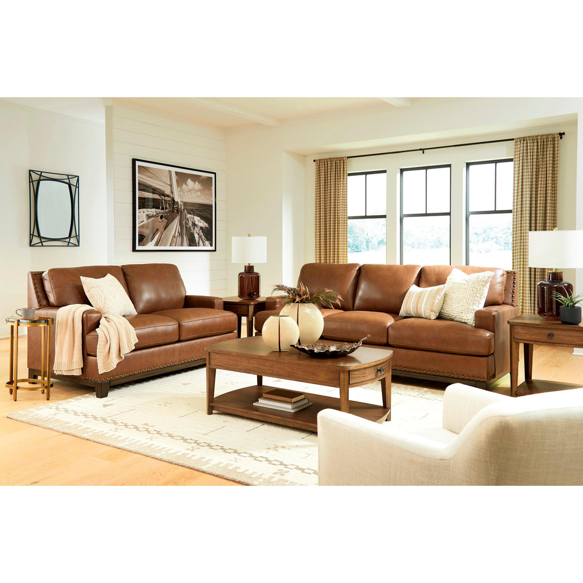 Signature Design by Ashley Saonara Stationary Leather Match Sofa PC7310938 IMAGE 9