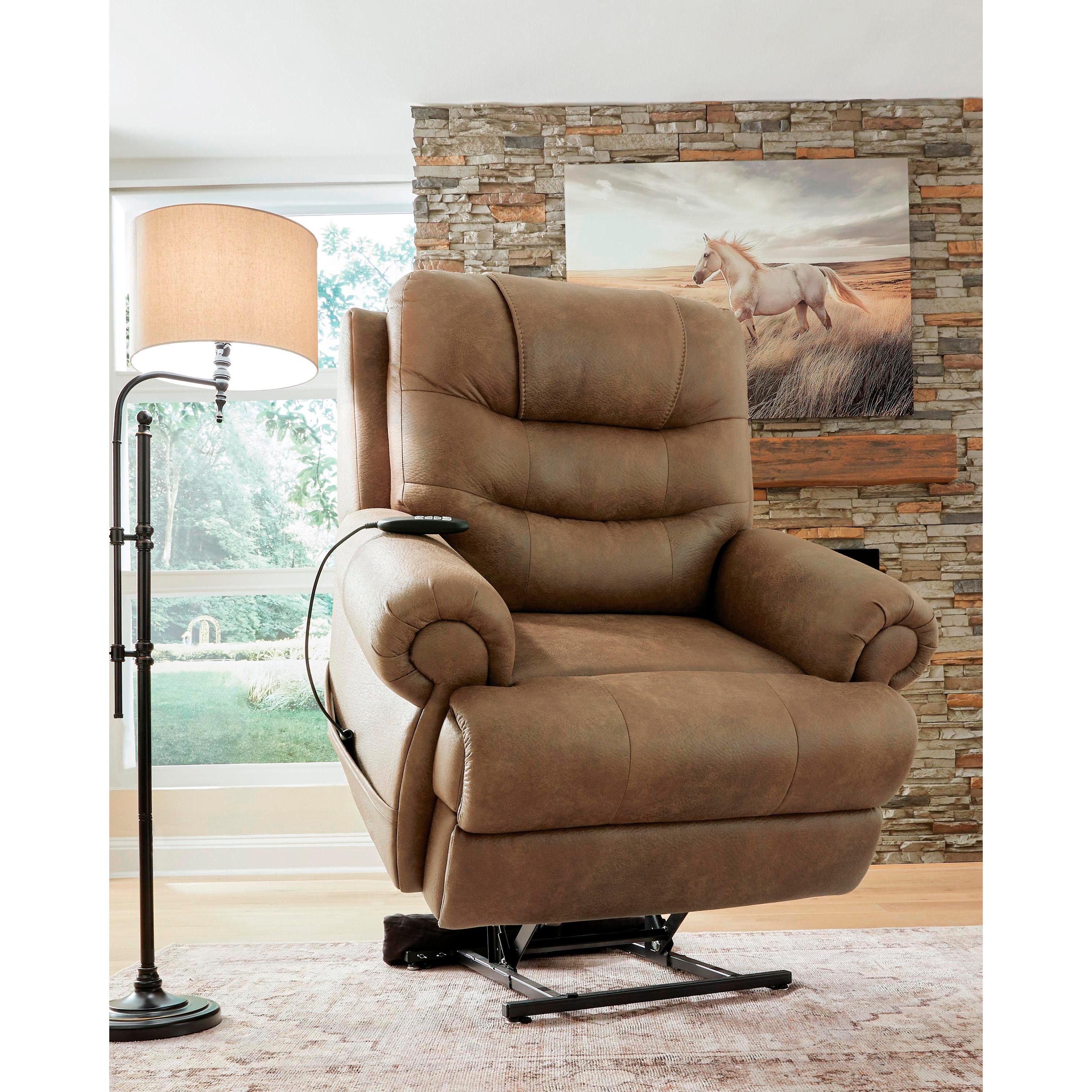 Signature Design by Ashley Revived and Restored Leather Look Lift Chair with Heat PC8240712 IMAGE 8