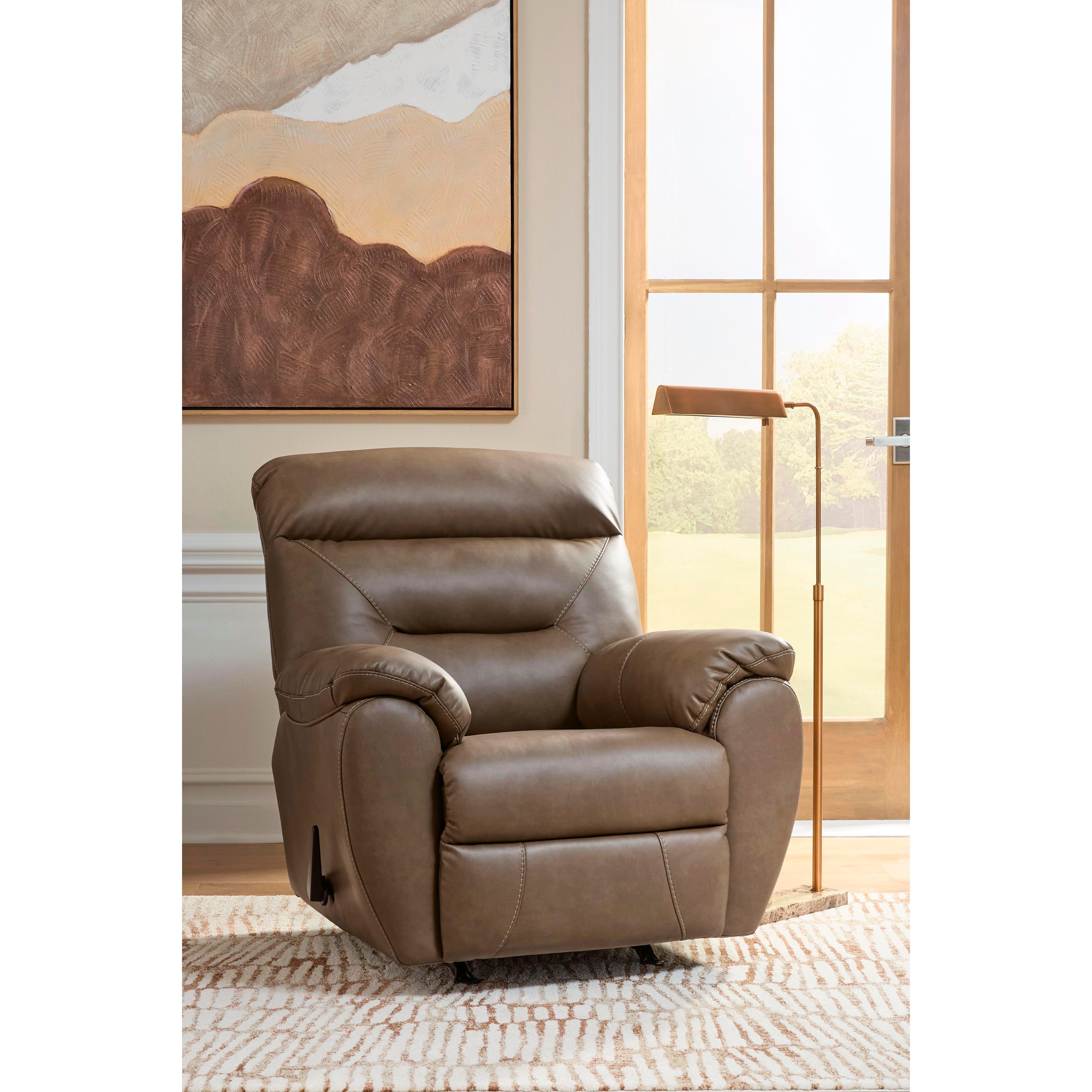 Signature Design by Ashley Elksworth Rocker Leather Look Recliner PC8400225 IMAGE 5