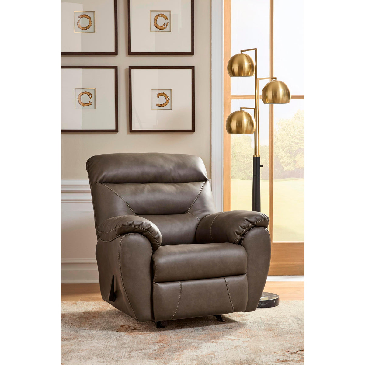 Signature Design by Ashley Elksworth Rocker Leather Look Recliner PC8400325 IMAGE 5