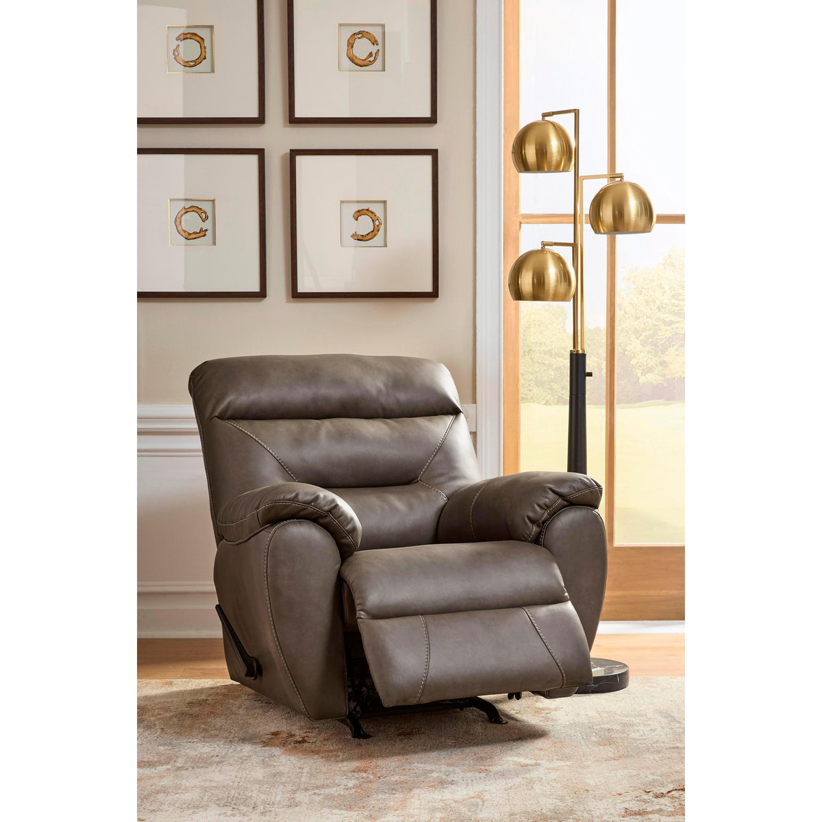 Signature Design by Ashley Elksworth Rocker Leather Look Recliner PC8400325 IMAGE 6