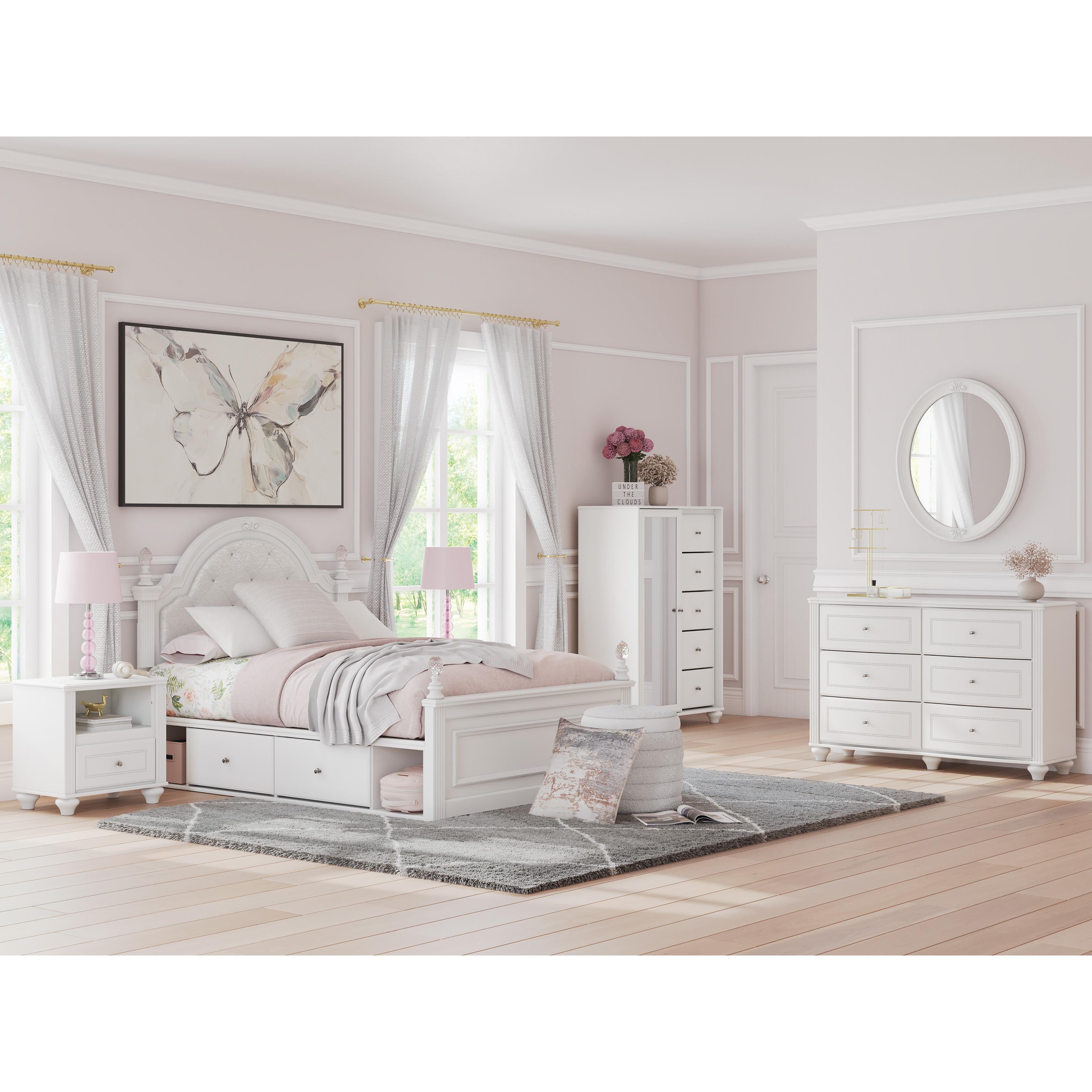 Signature Design by Ashley Kozlani Full Upholstered Panel Bed with Storage PCB1819-187/PCB1819-150/PCB1819-84/B100-12 IMAGE 11
