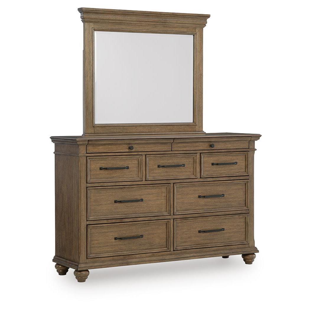 Signature Design by Ashley Karallin 10-Drawer Dresser with Mirror PCB782-31/PCB782-36 IMAGE 1