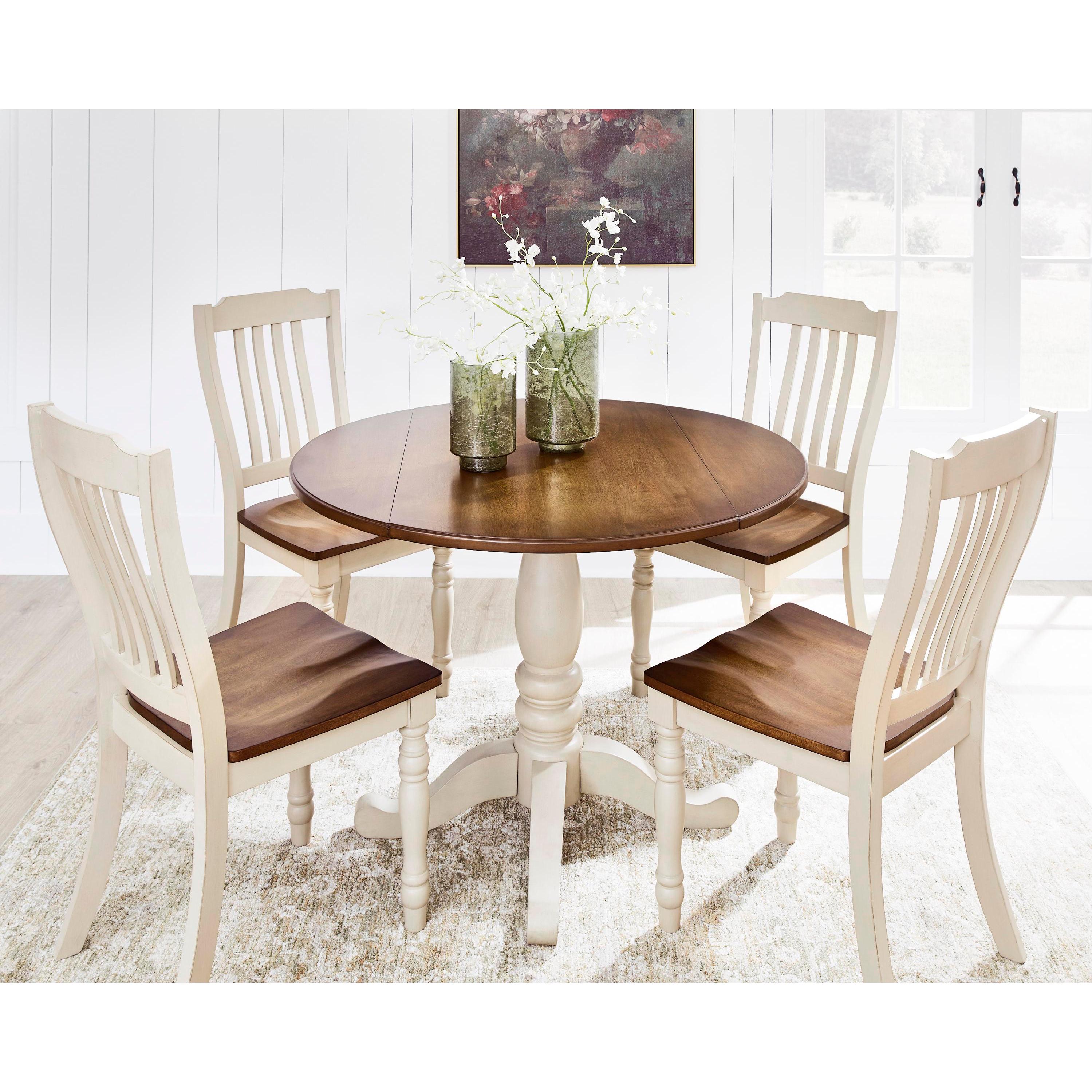 Signature Design by Ashley Round Wirloni Dining Table with Pedestal Base PCD616-15 IMAGE 4