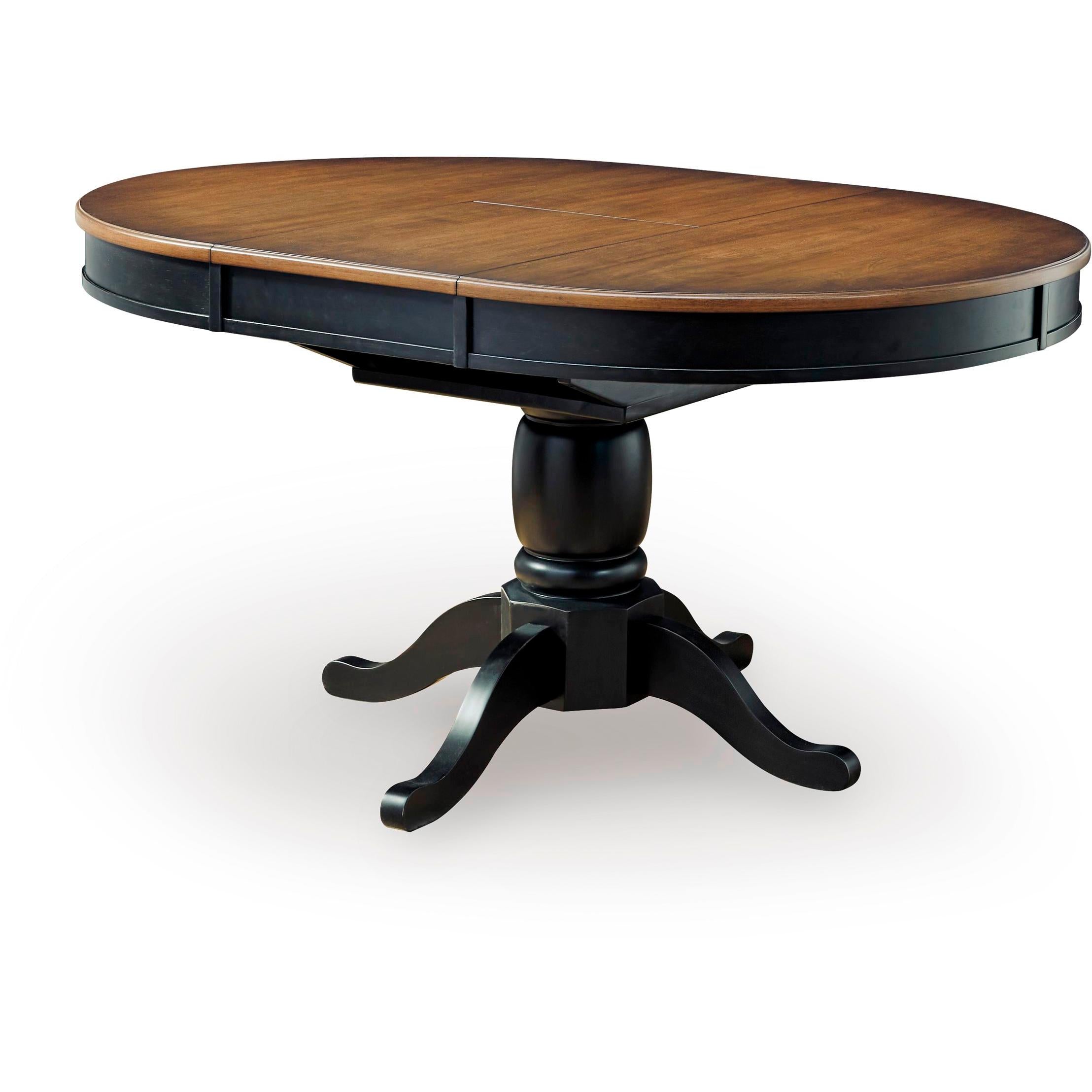 Signature Design by Ashley Oval Clorazi Dining Table with Pedestal Base PCD619-48 IMAGE 1