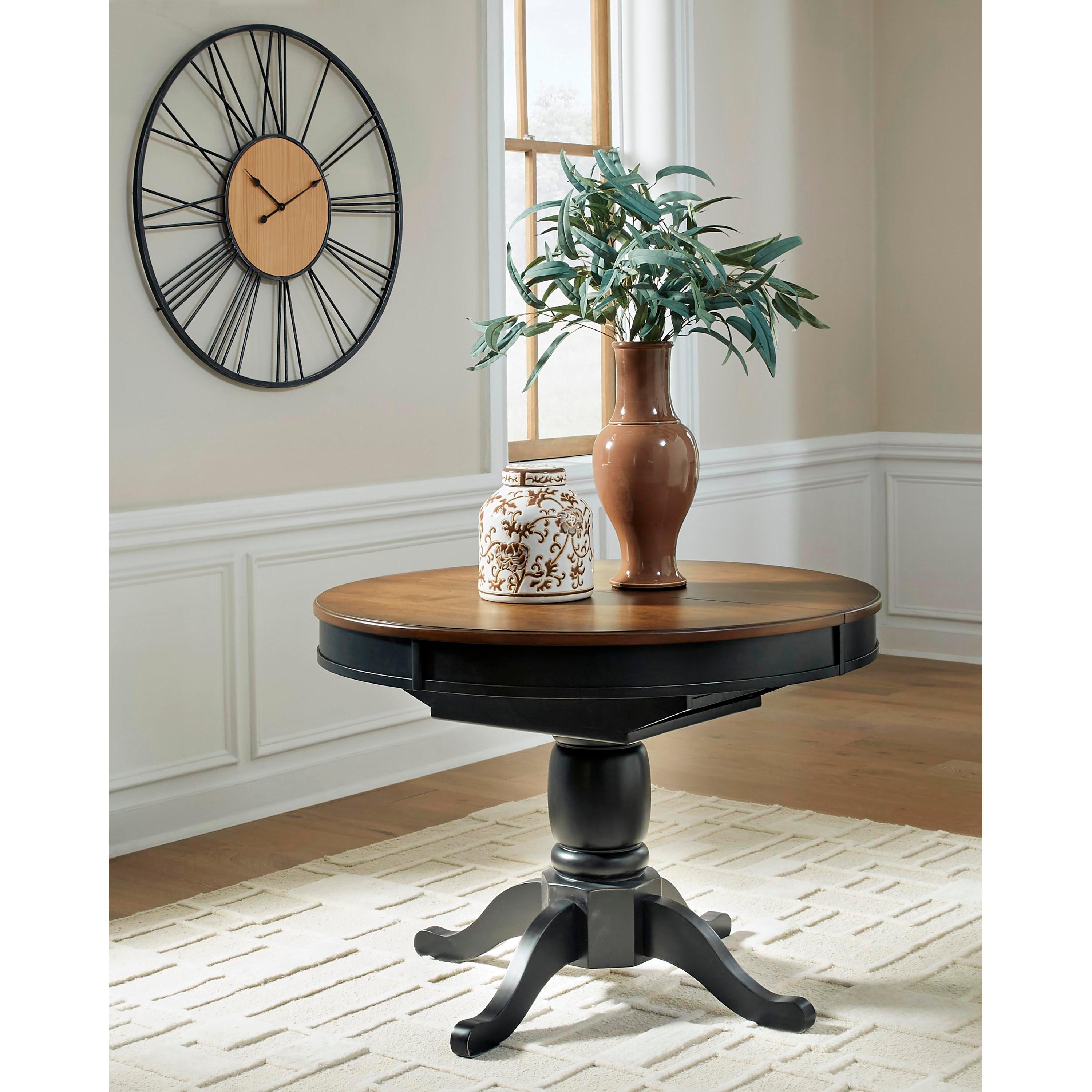 Signature Design by Ashley Oval Clorazi Dining Table with Pedestal Base PCD619-48 IMAGE 4