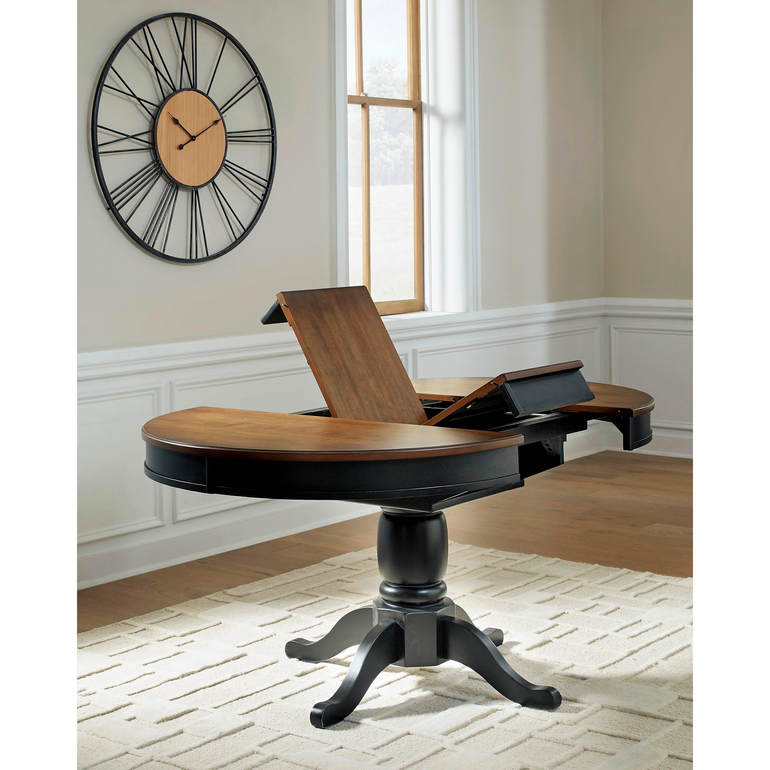 Signature Design by Ashley Oval Clorazi Dining Table with Pedestal Base PCD619-48 IMAGE 6