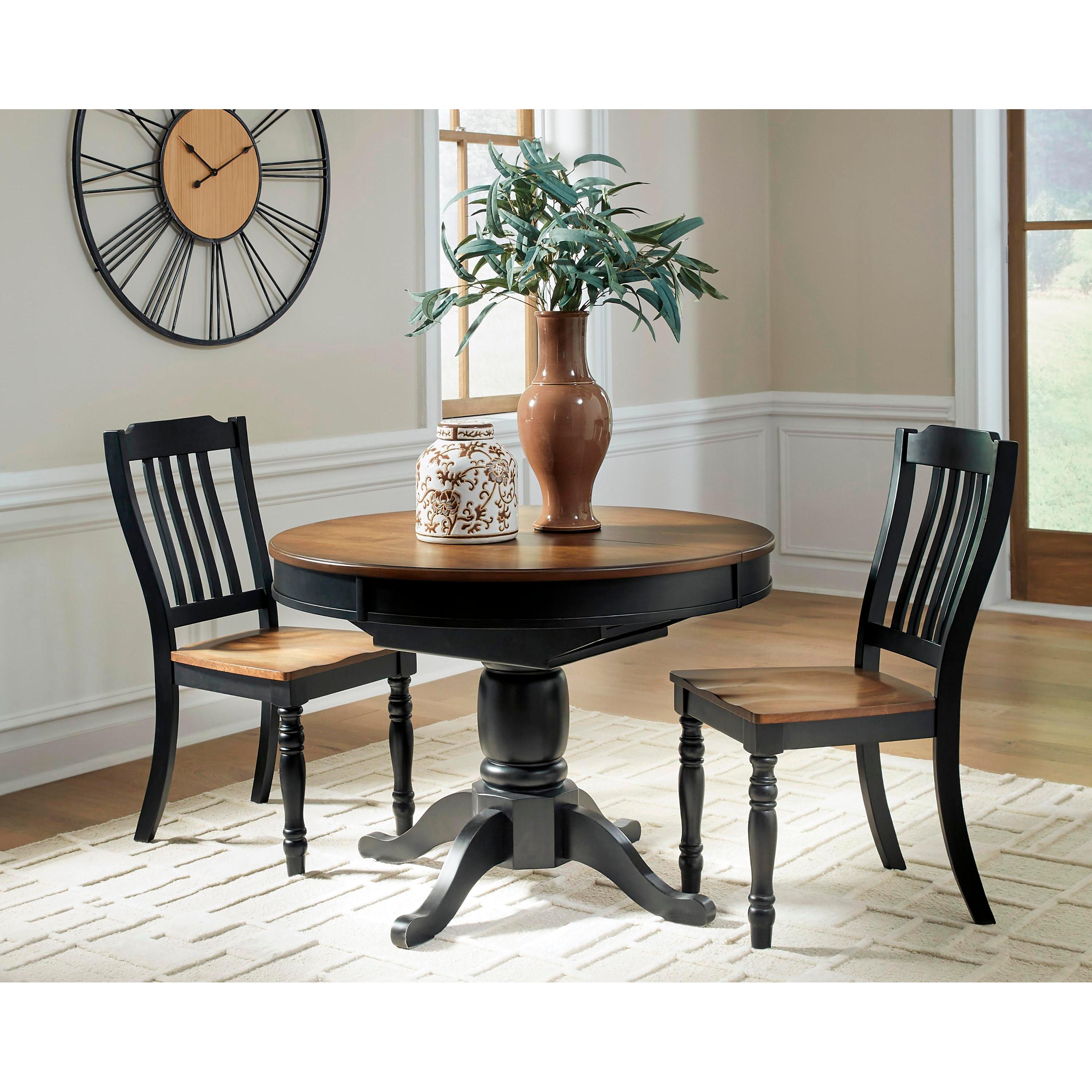 Signature Design by Ashley Oval Clorazi Dining Table with Pedestal Base PCD619-48 IMAGE 9