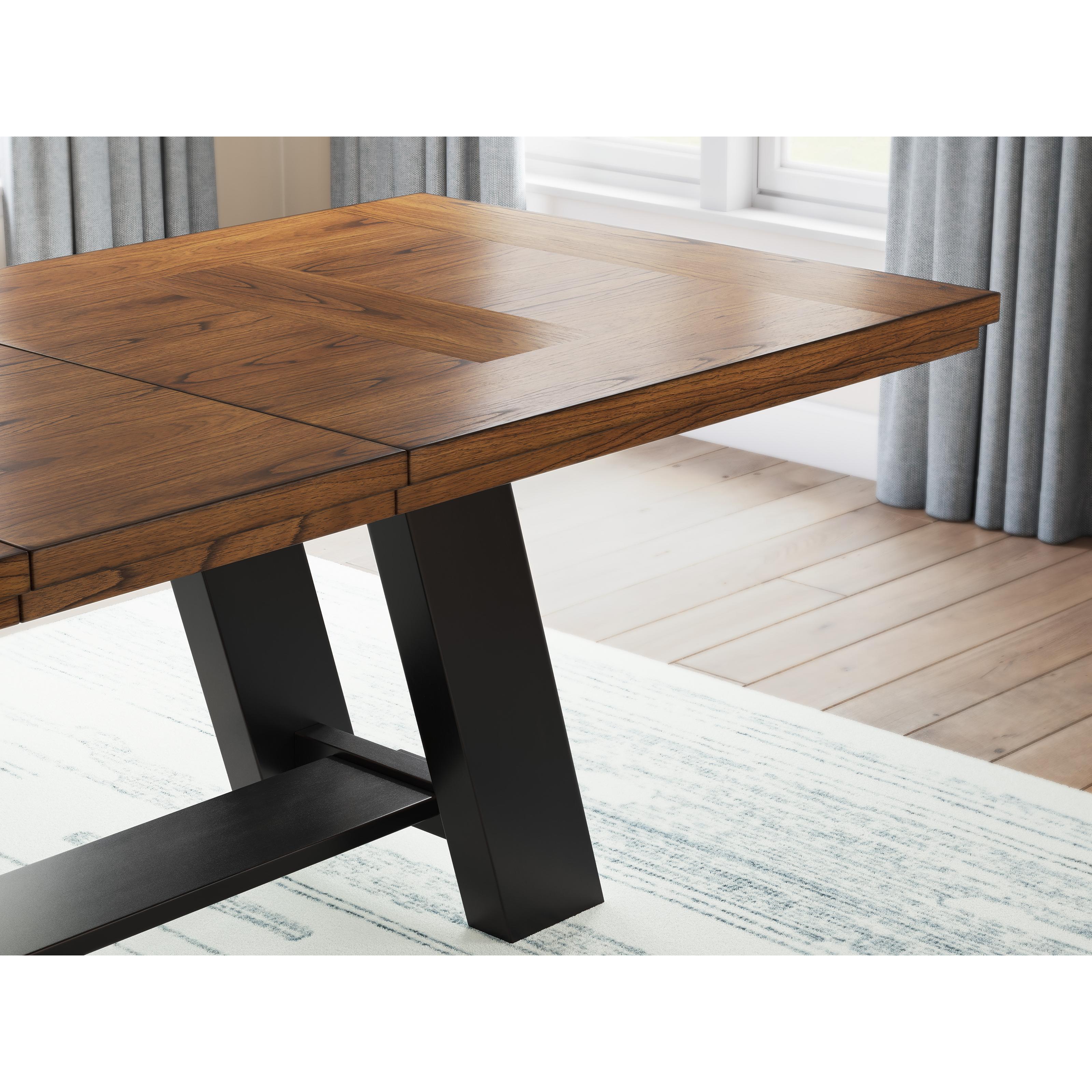 Signature Design by Ashley Greddinton Dining Table with Trestle Base PCD824-55B/PCD824-55T IMAGE 10