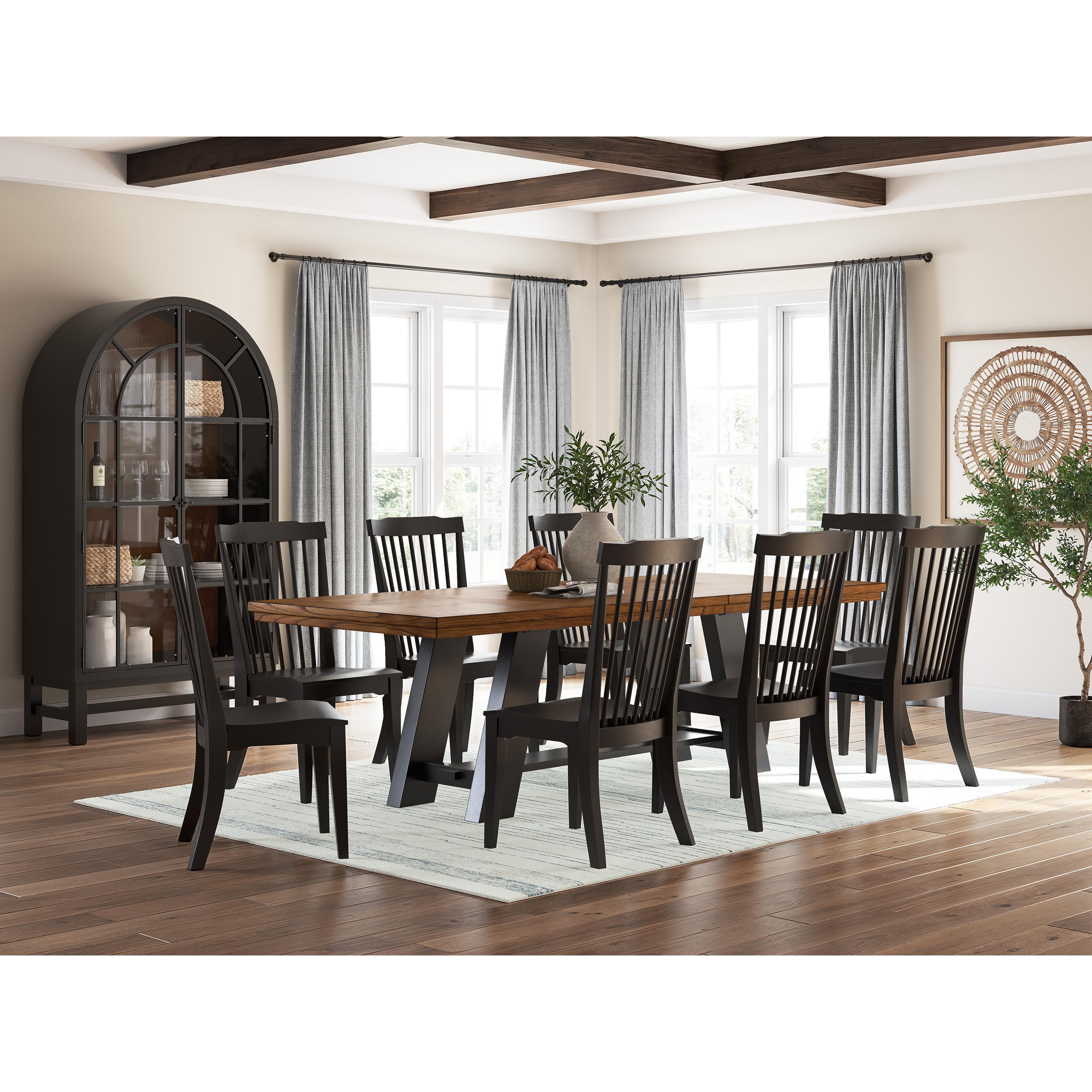 Signature Design by Ashley Greddinton Dining Table with Trestle Base PCD824-55B/PCD824-55T IMAGE 15