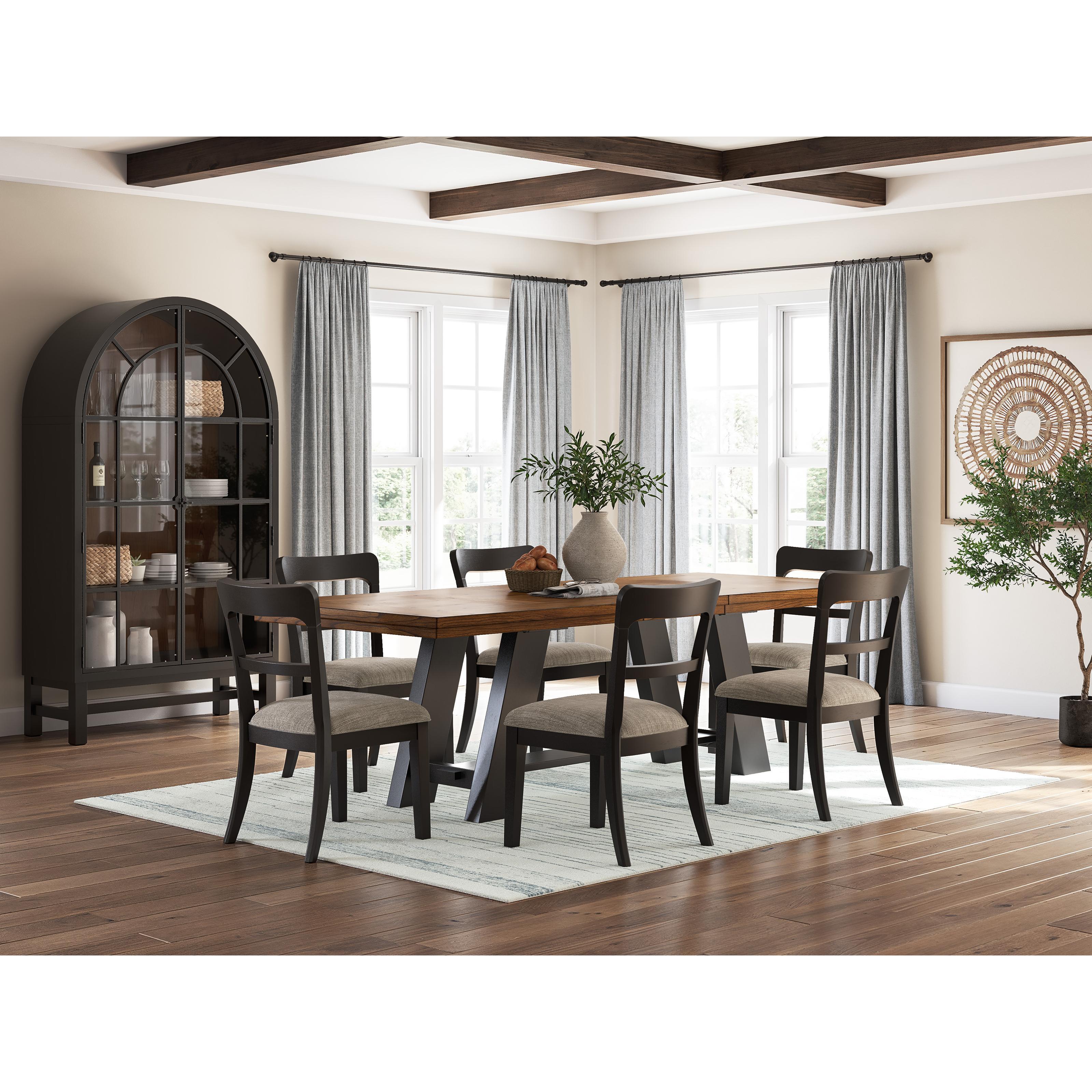 Signature Design by Ashley Greddinton Dining Table with Trestle Base PCD824-55B/PCD824-55T IMAGE 16