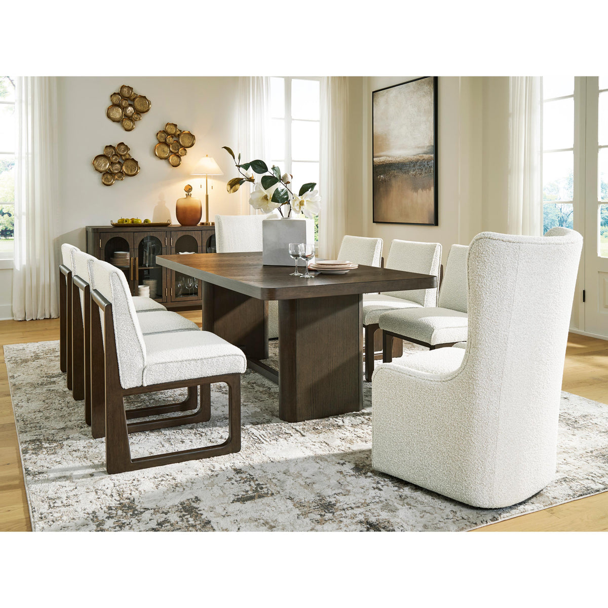 Signature Design by Ashley Radkin Dining Table with Trestle Base PCD843-45 IMAGE 7