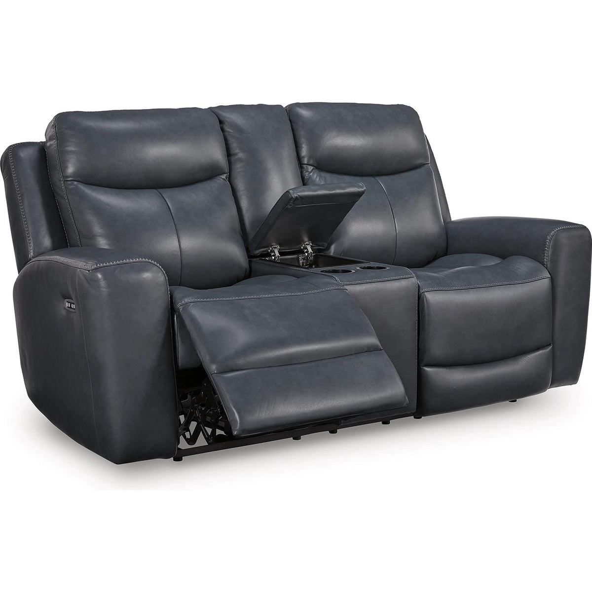 Signature Design by Ashley Next Move Power Reclining Leather Match Loveseat with Console PCU1210018 IMAGE 1