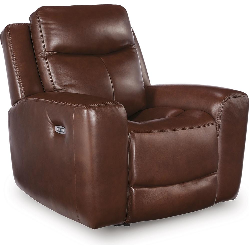 Signature Design by Ashley Next Move Power Leather Match Recliner PCU1210213 IMAGE 1