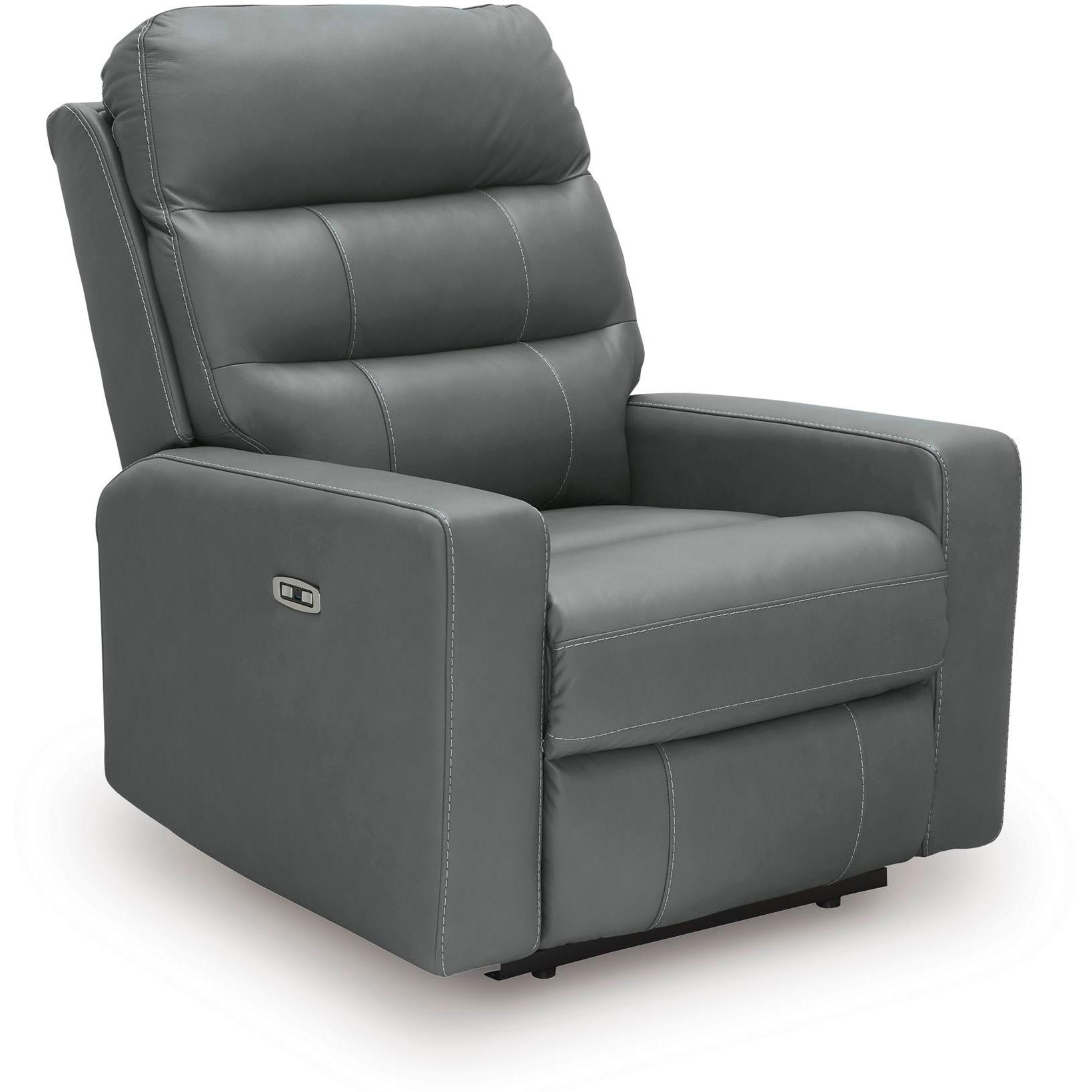 Signature Design by Ashley Pennacle Pier Power Leather Match Recliner PCU1350113 IMAGE 1