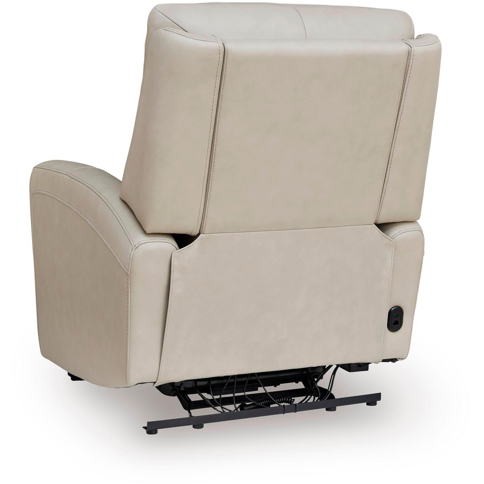 Signature Design by Ashley Pincara Power Leather Match Recliner PCU1380042 IMAGE 4
