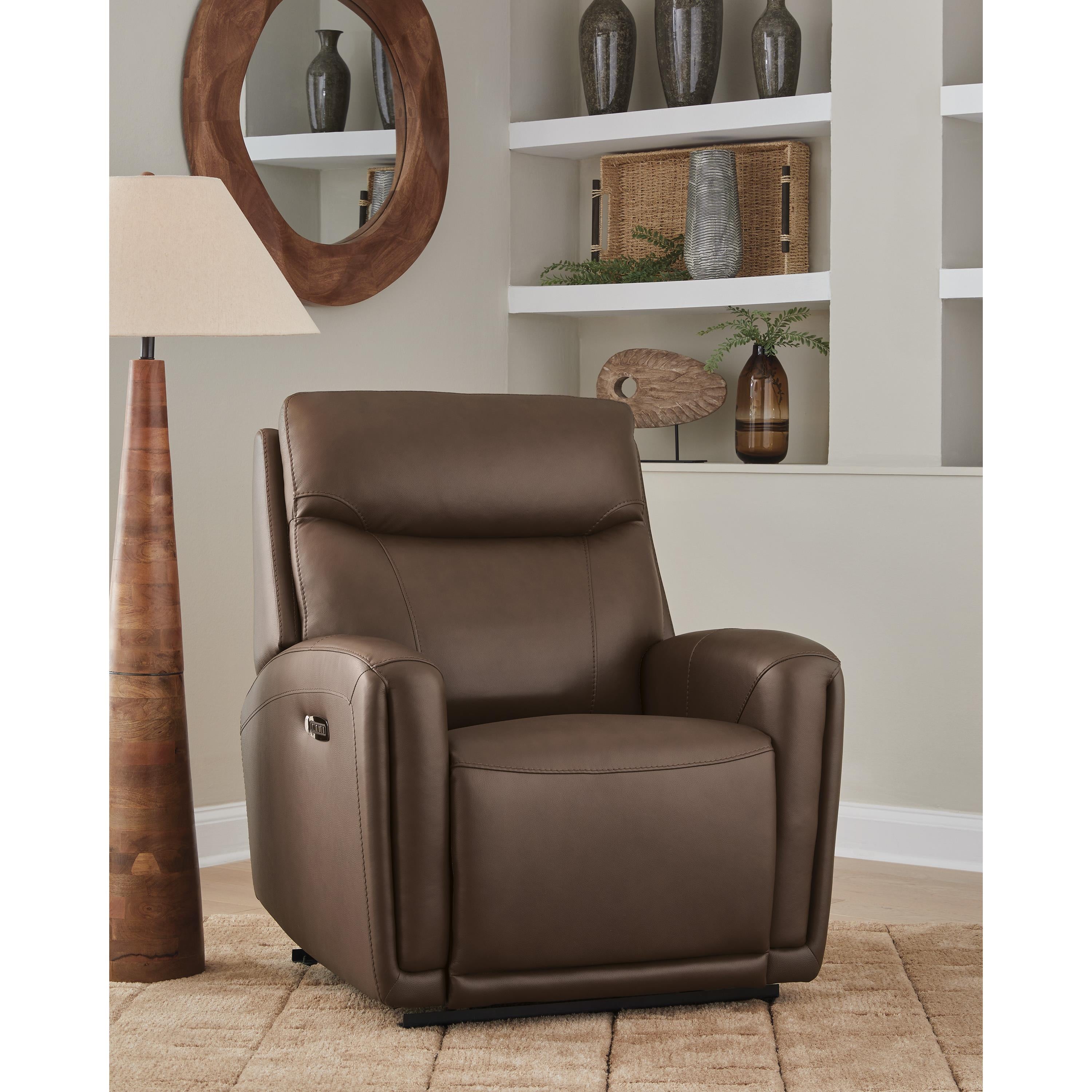 Signature Design by Ashley Pincara Power Leather Match Recliner PCU1380242 IMAGE 5
