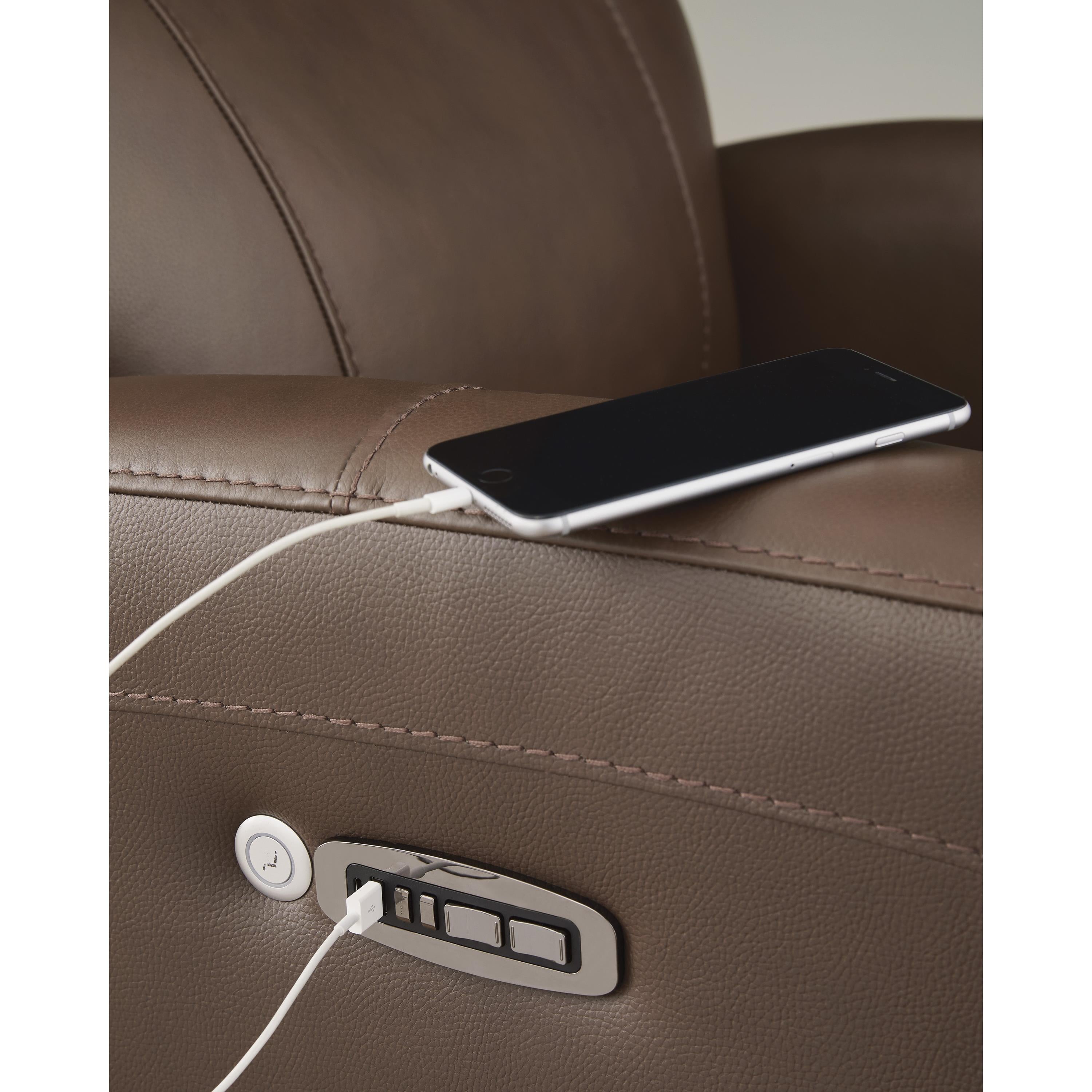 Signature Design by Ashley Pincara Power Leather Match Recliner PCU1380242 IMAGE 9