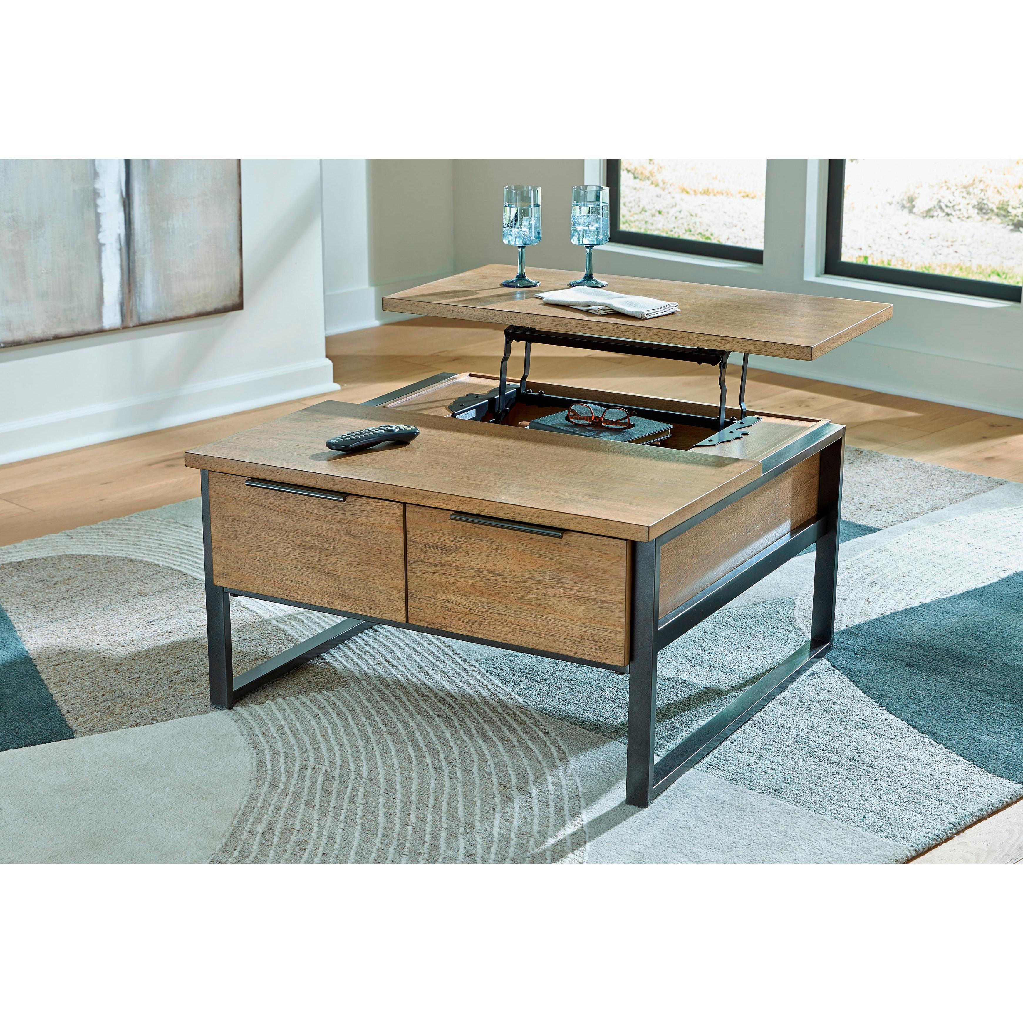 Signature Design by Ashley Montia Lift Top Cocktail Table T602-00 IMAGE 6