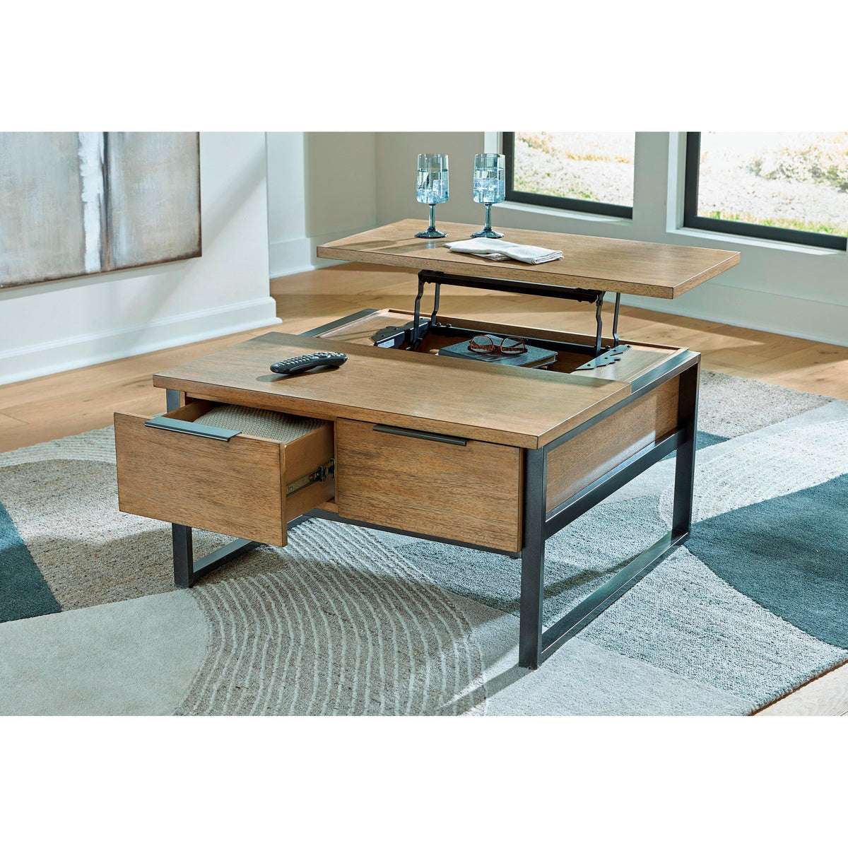 Signature Design by Ashley Montia Lift Top Cocktail Table T602-00 IMAGE 7
