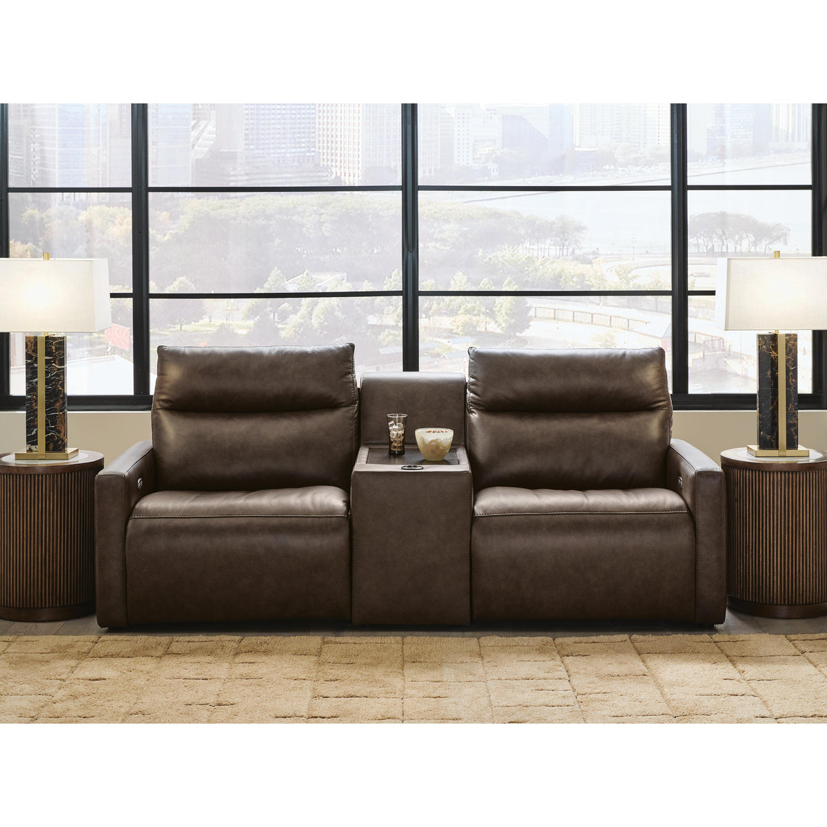 Benchcraft ModZ Power Reclining Loveseat with Console U1400058/U1400060/U1400062 IMAGE 1