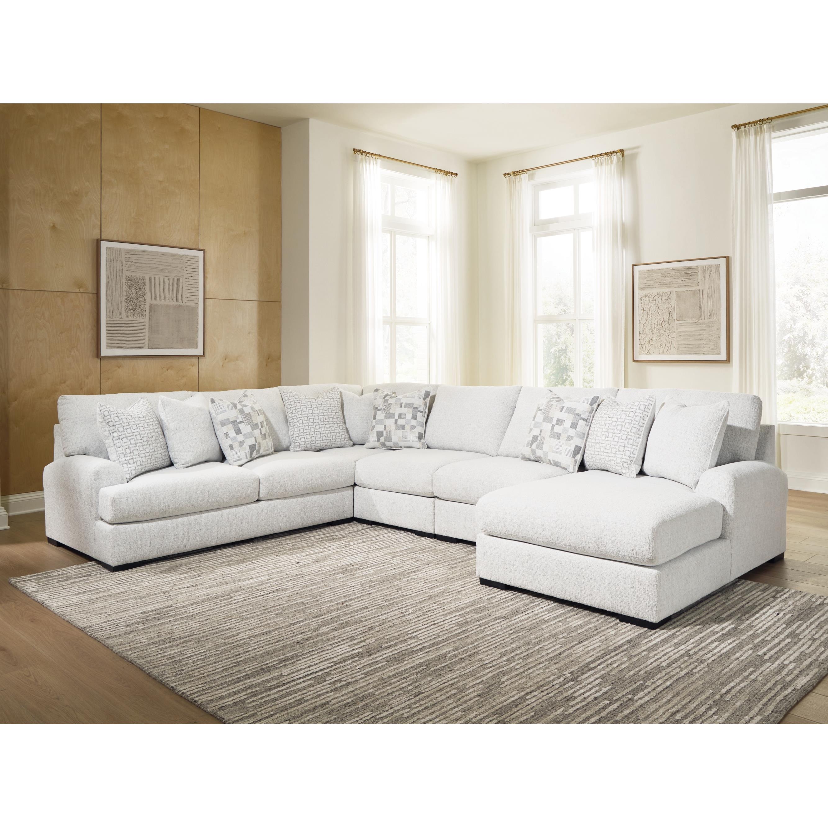 Signature Design by Ashley Misty-Lakes PC66906S11 5 pc Sectional with Chaise IMAGE 2