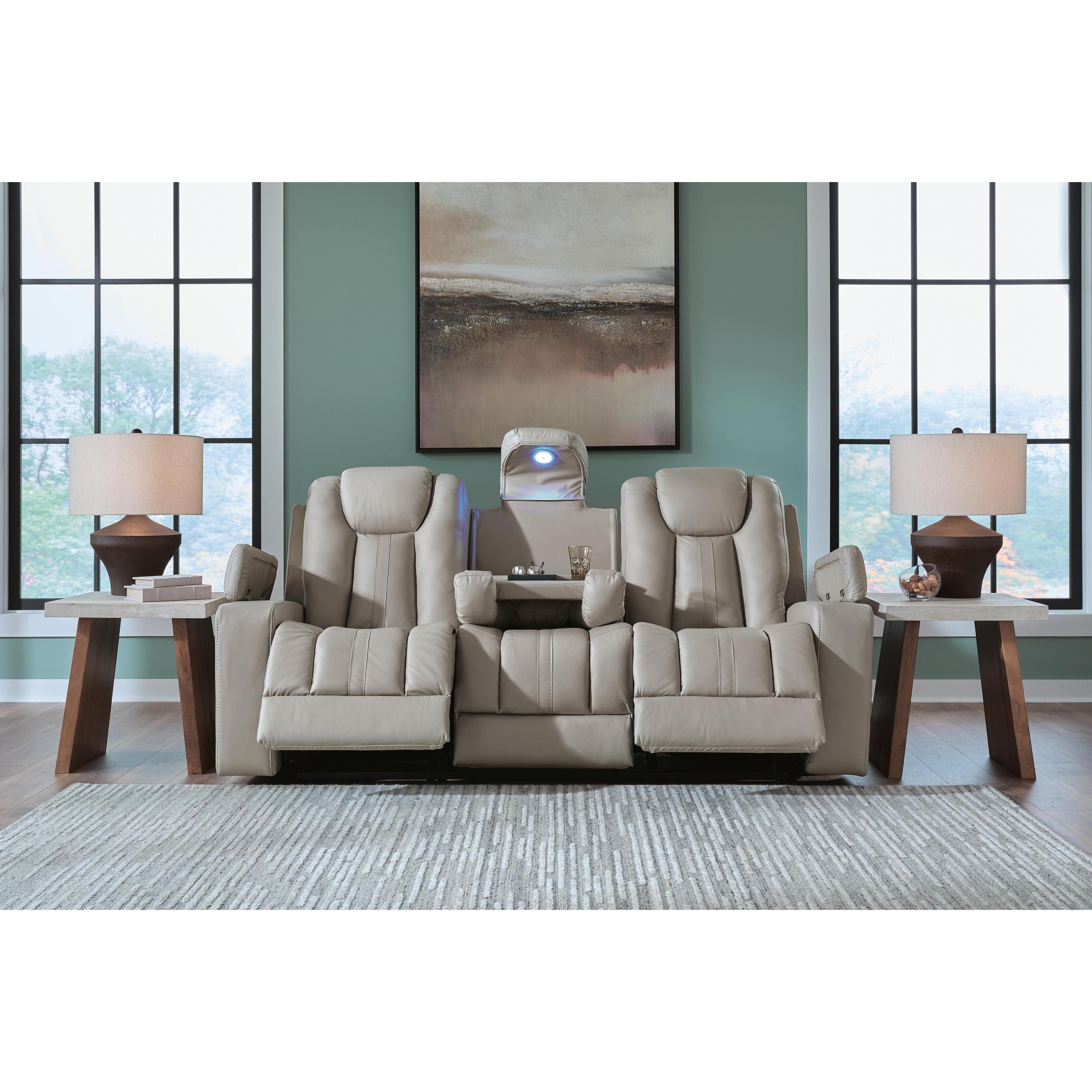 Signature Design by Ashley Elevate Edges PC8330589 Reclining Sofa with Drop Down Table IMAGE 6