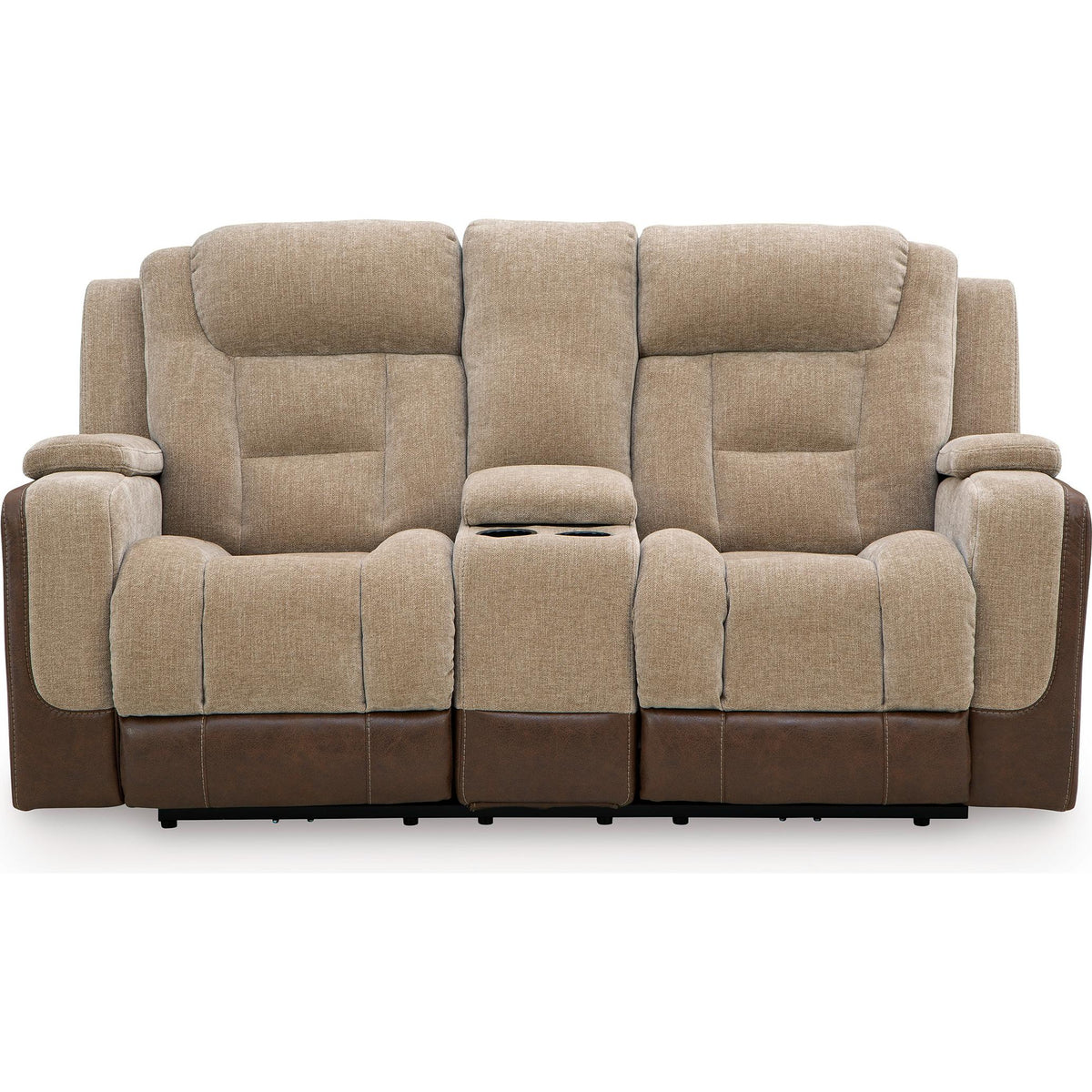 Signature Design by Ashley Mixed Motion PC8350418 Power Reclining Loveseat with Console & Adjutasble Headrest IMAGE 3