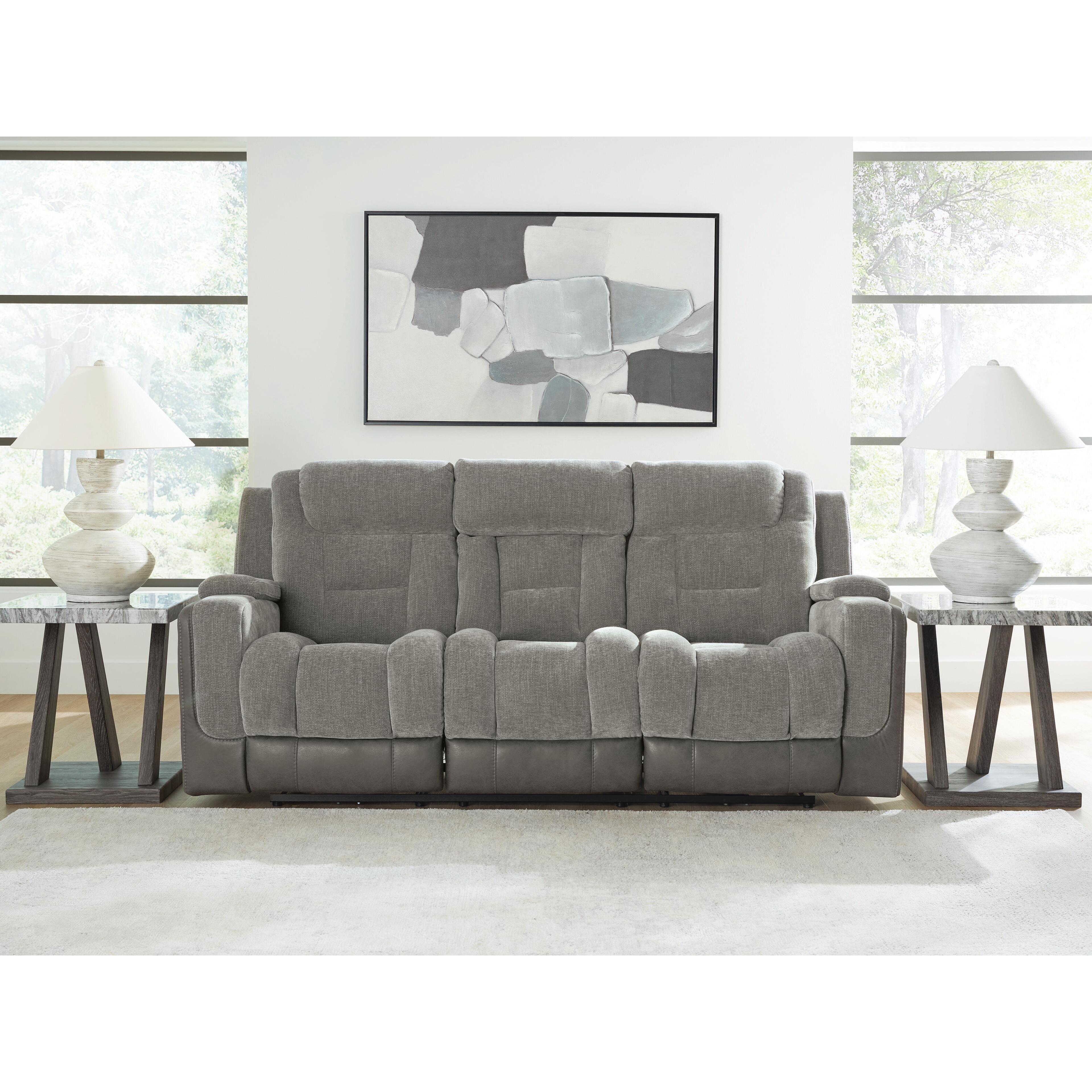 Signature Design by Ashley Mixed Motion PC8350515 Power Reclining Sofa with Adjustable Headrest IMAGE 2