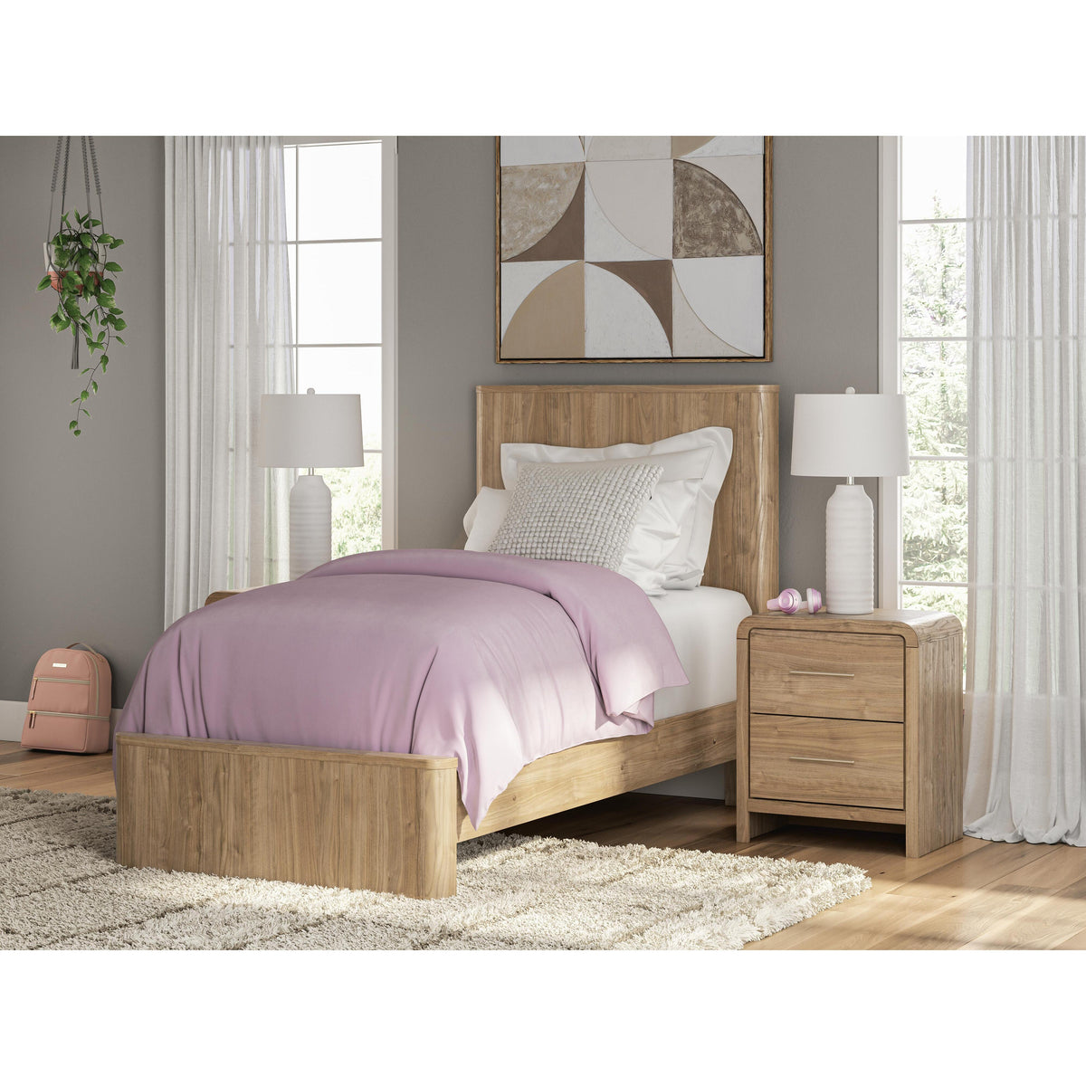 Signature Design by Ashley Dovander PCB1121B8 Twin Panel Platform Bed IMAGE 2
