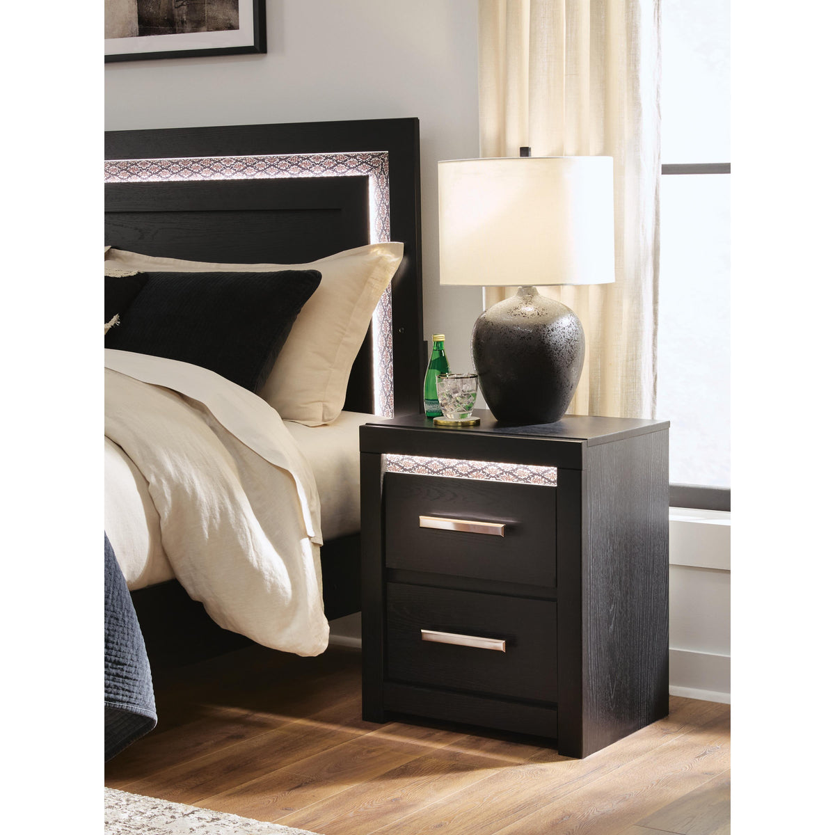 Signature Design by Ashley Brizmore PCB2611-92 Two Drawer Night Stand IMAGE 5