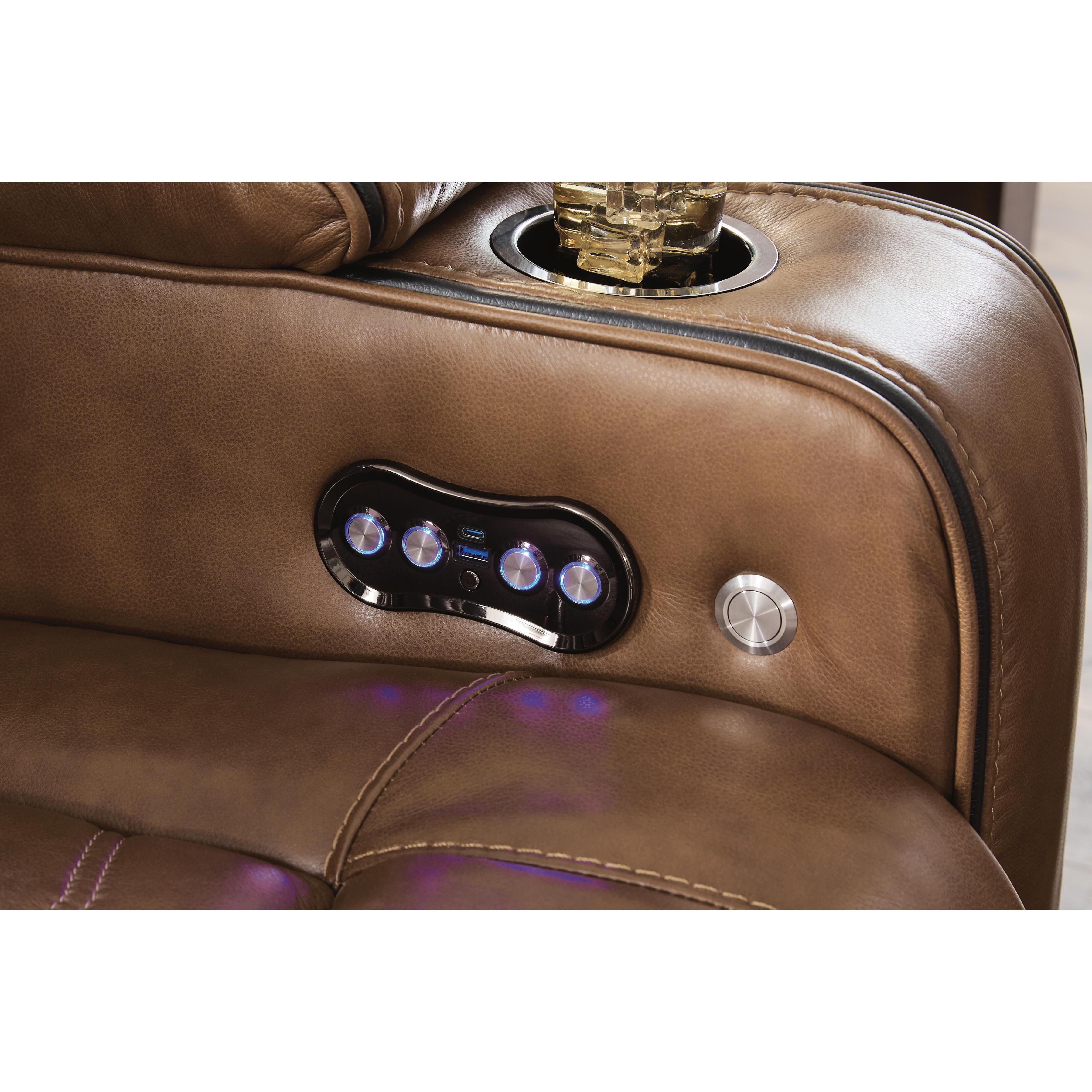 Signature Design by Ashley Gruaro PCU1420018 Power Reclining Loveseat with Console & Adjutasble Headrest IMAGE 10